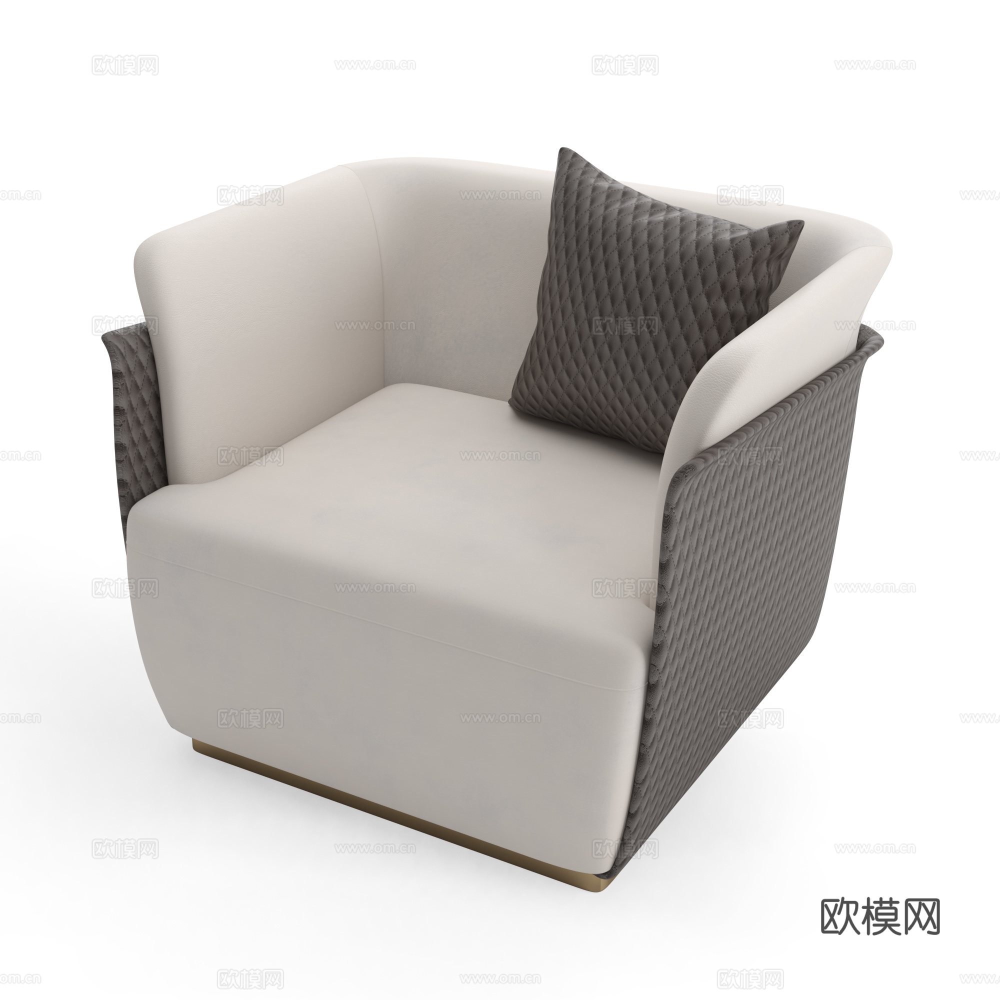 简欧宾利欧式单人沙发3d模型