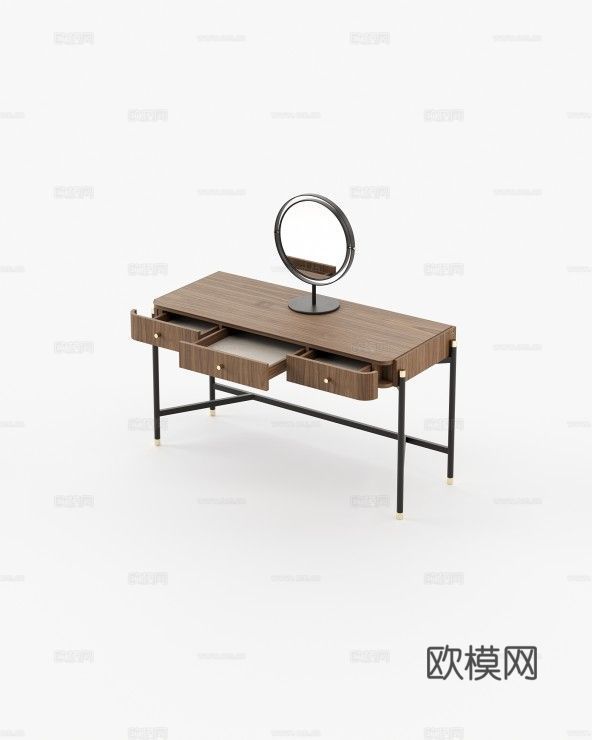 LASKASAS 梳妆台3d模型下载（渲染图2）