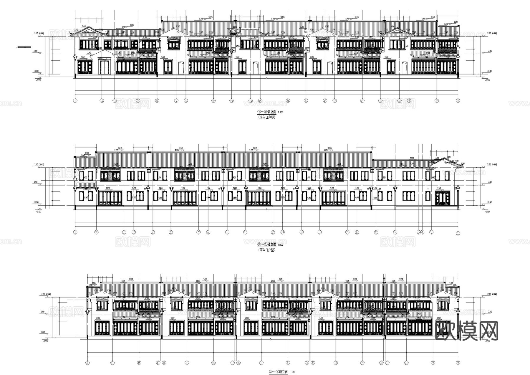 苏州民宿建筑施工图cad施工图