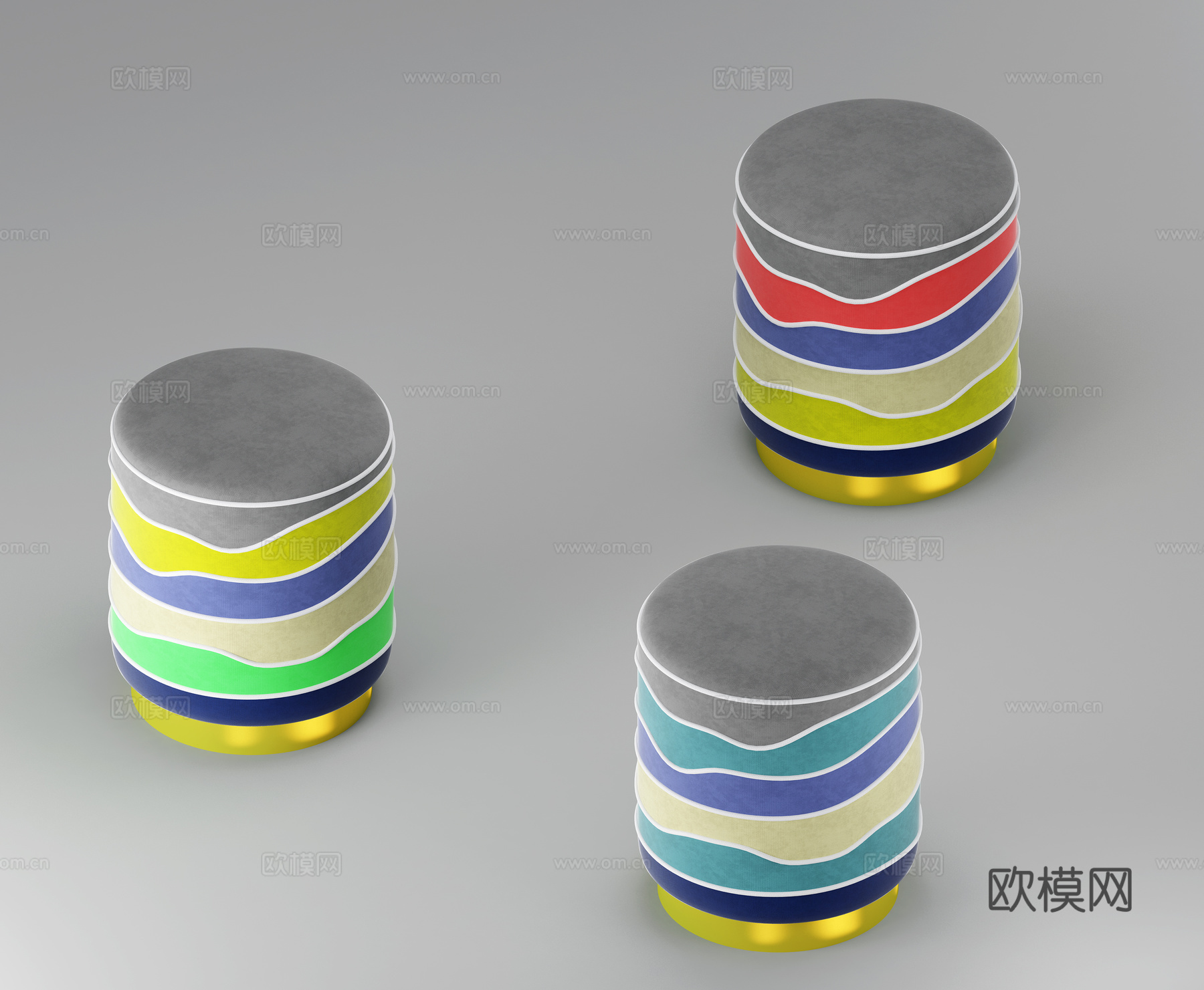 北欧鞋凳 沙发凳 沙发墩 座凳3d模型