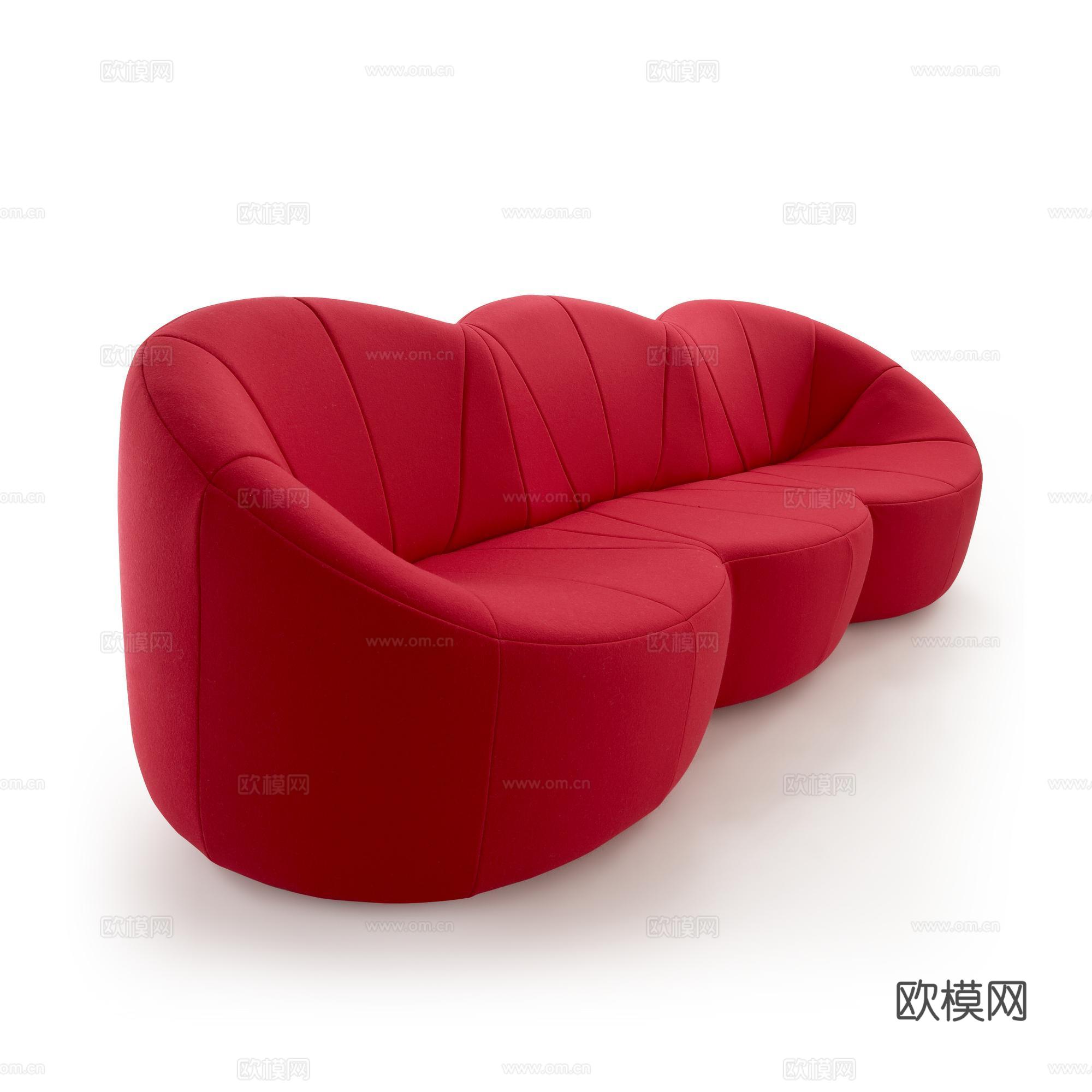ligne roset 三人沙发3d模型下载（渲染图3）