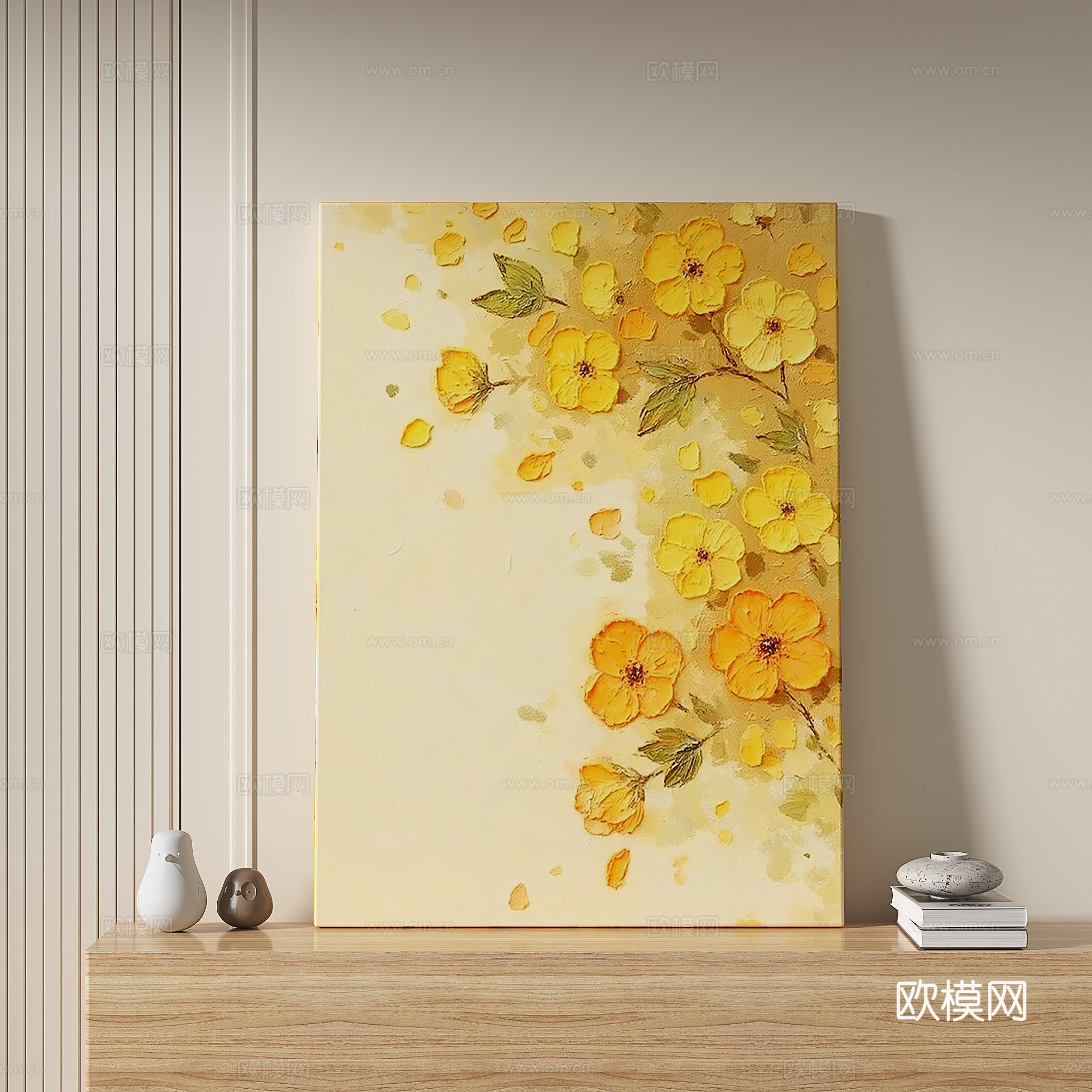 现代，奶油风，轻奢，肌理，简约，抽象，装饰画3d模型