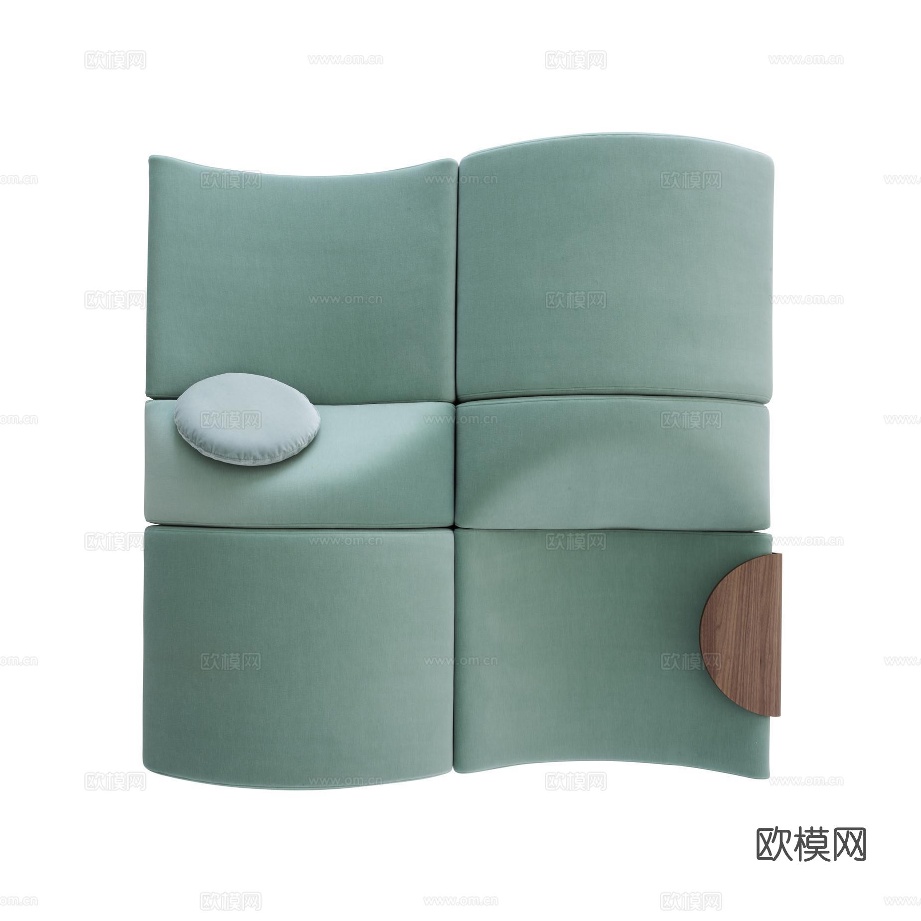 ligne roset 拼接组合沙发3d模型下载（渲染图2）