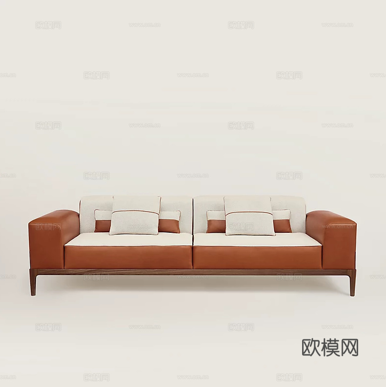 HERMES 双人沙发3d模型下载（渲染图3）