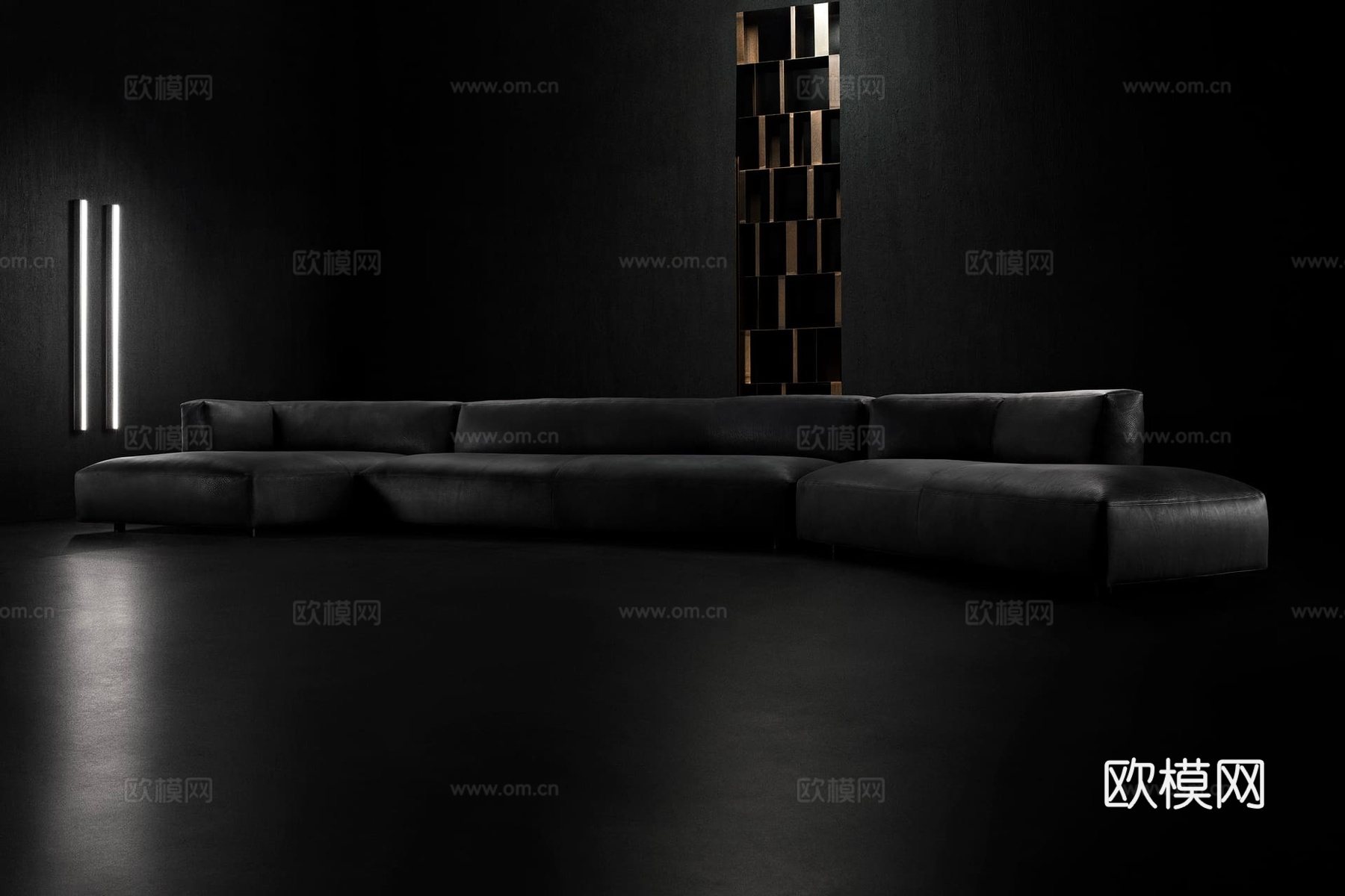 HENGE 弧形沙发3d模型下载（渲染图3）