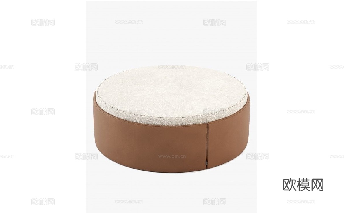 LASKASAS 圆形沙发凳3d模型下载（渲染图1）