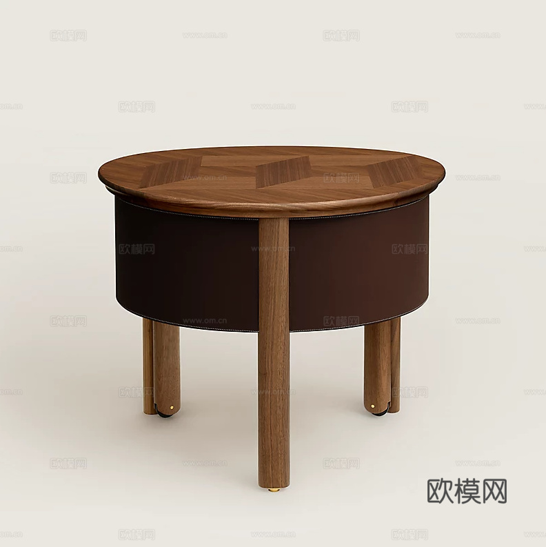 HERMES 木凳子3d模型下载（渲染图1）