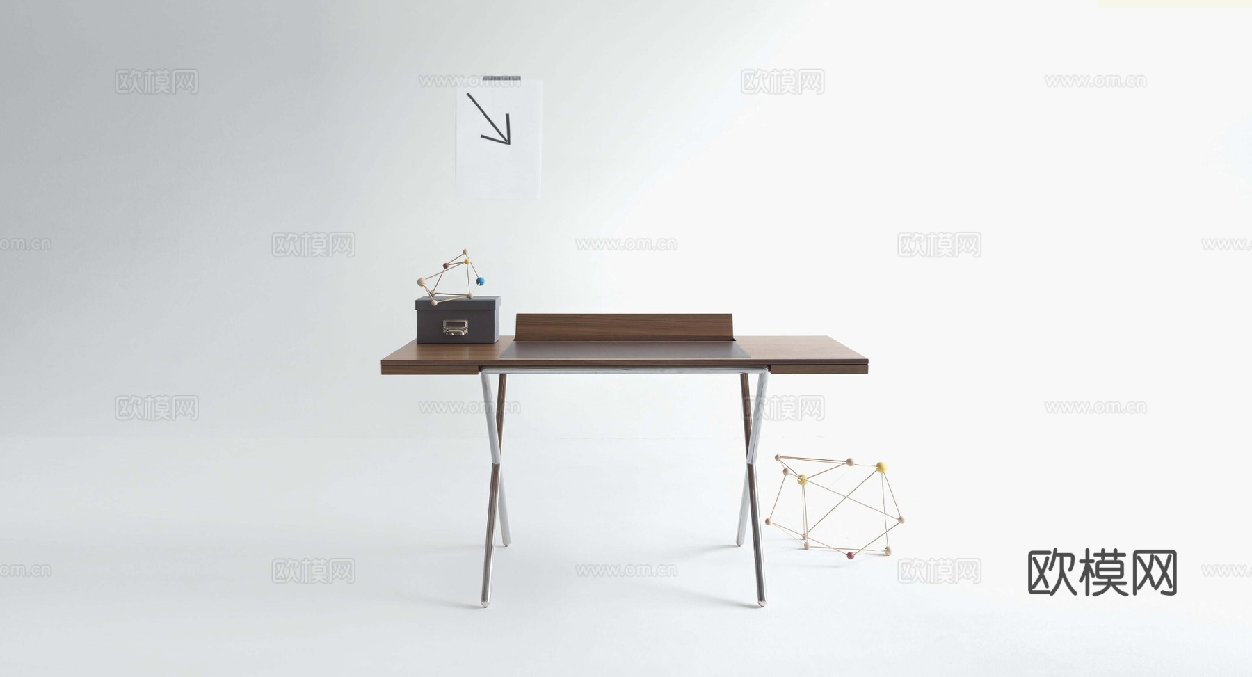 LEIIIA 书桌3d模型下载（渲染图2）