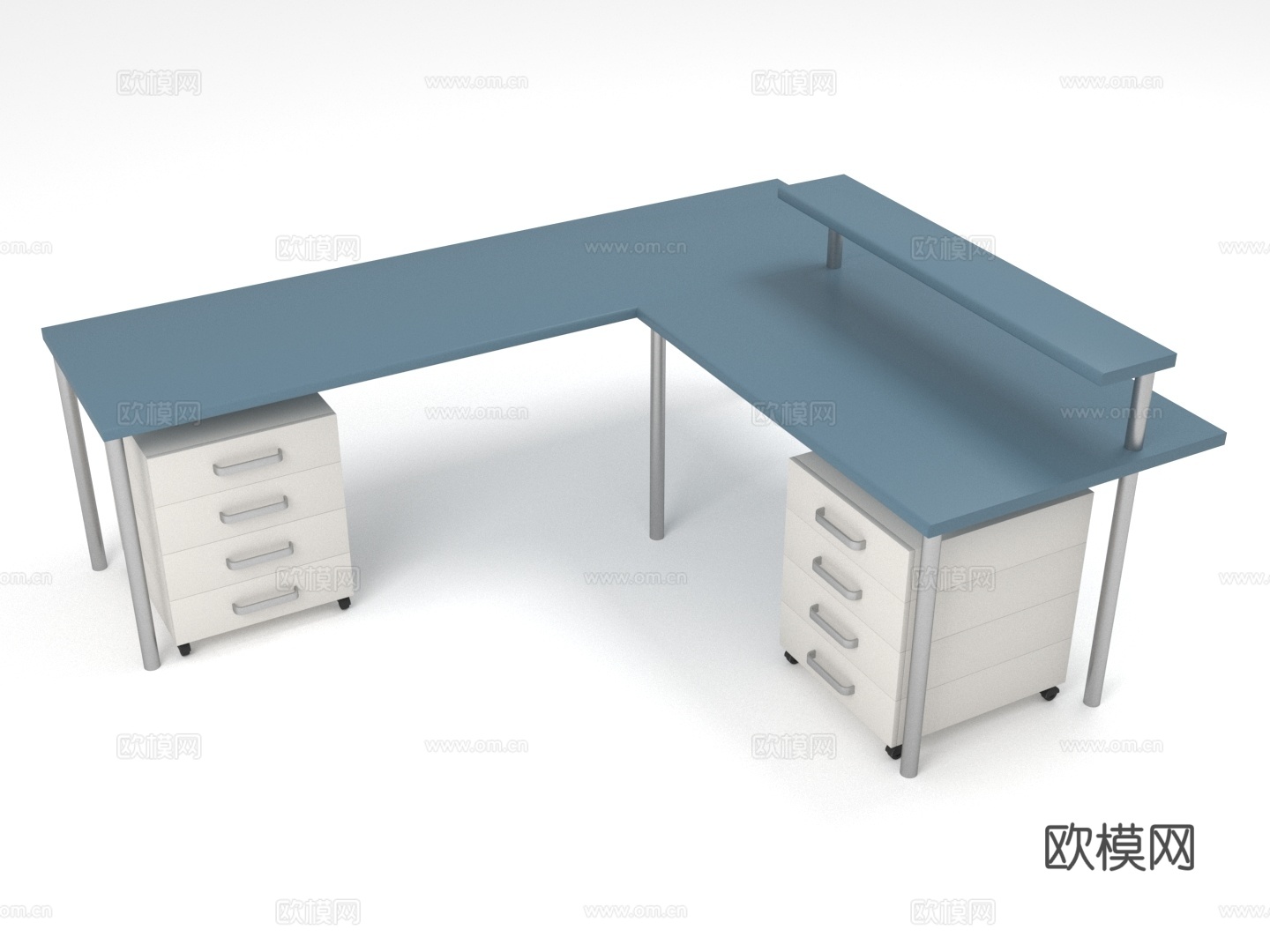桌子 书桌 办公桌 工作台 L型桌3d模型