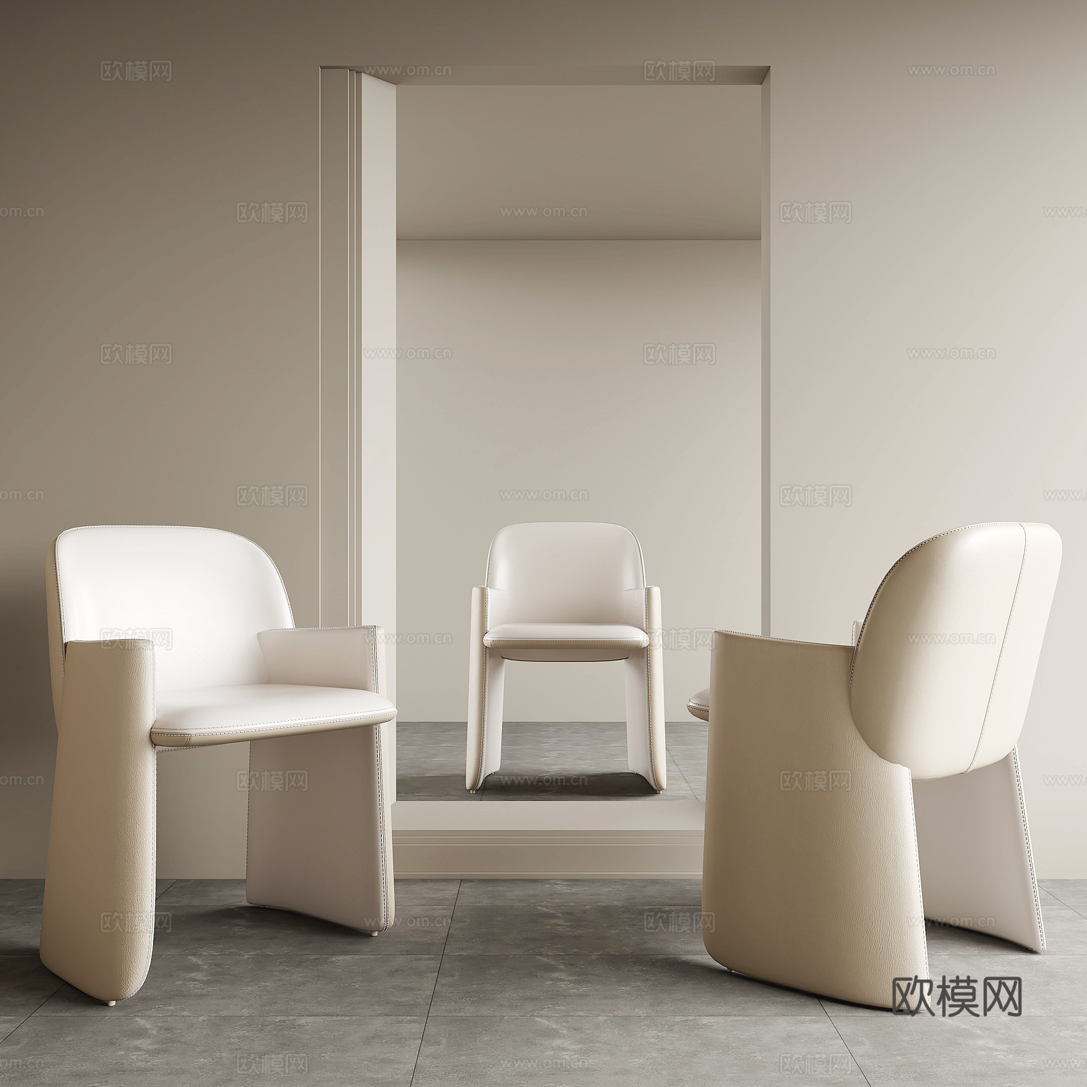 现代单椅3d模型下载