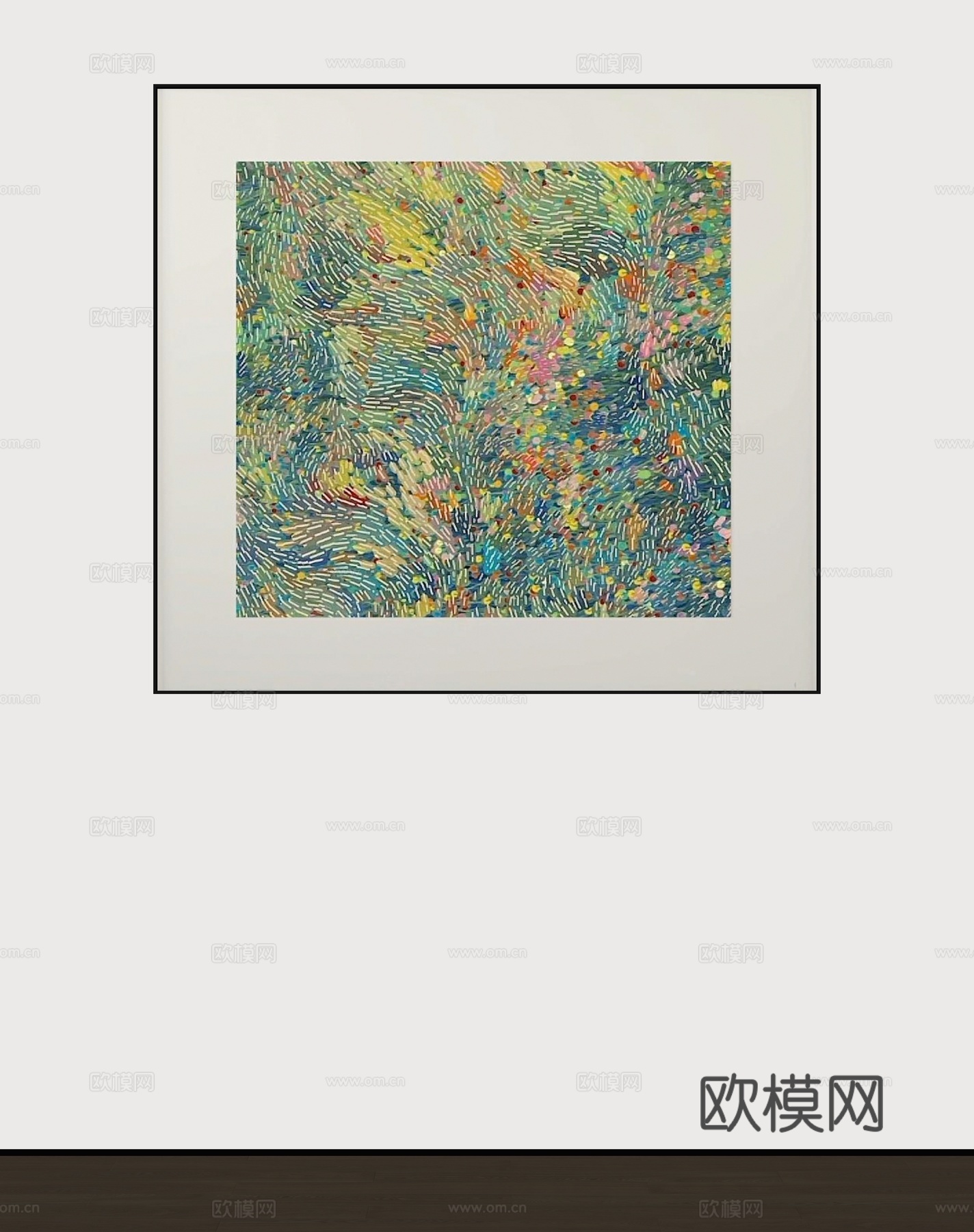 现代抽象装饰挂画su模型