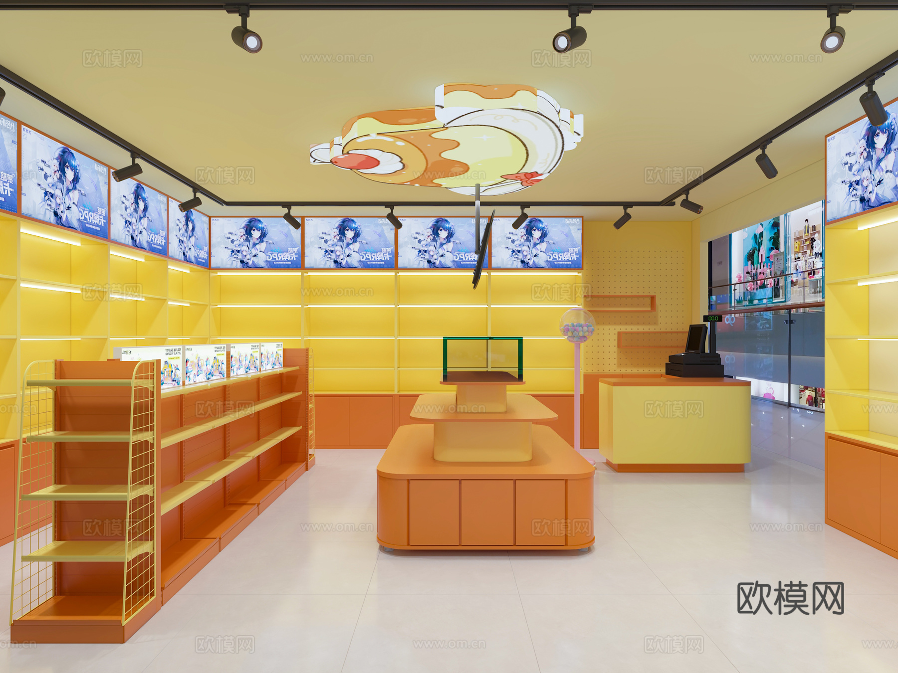 手办店谷子店3d模型