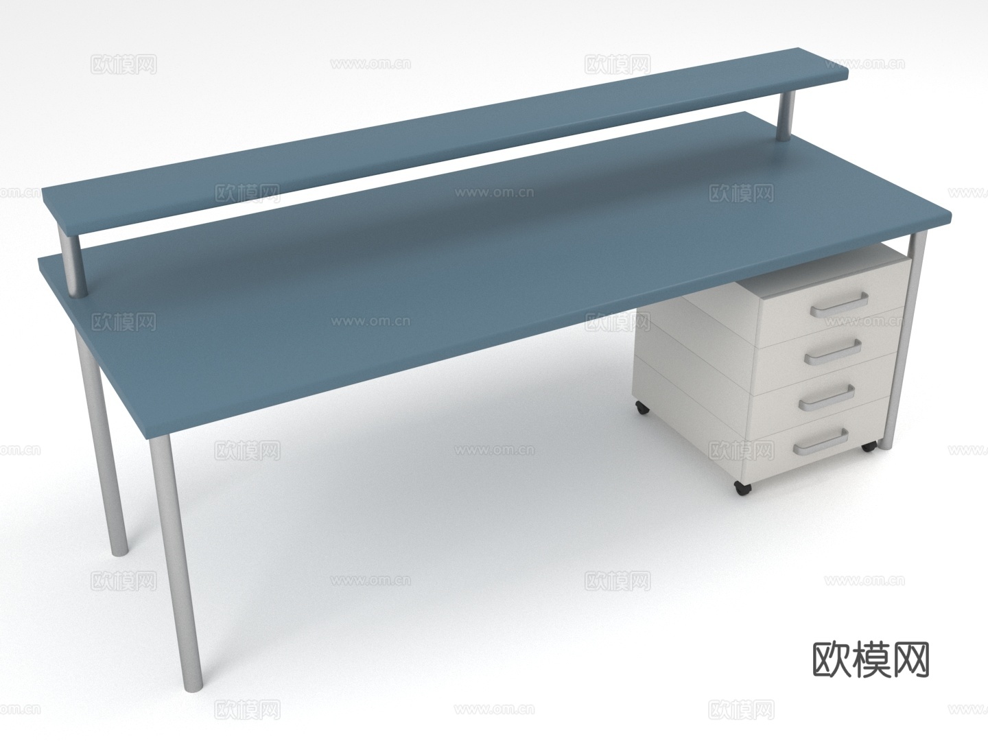 桌子 书桌 办公桌 工作台 带抽屉桌子3d模型
