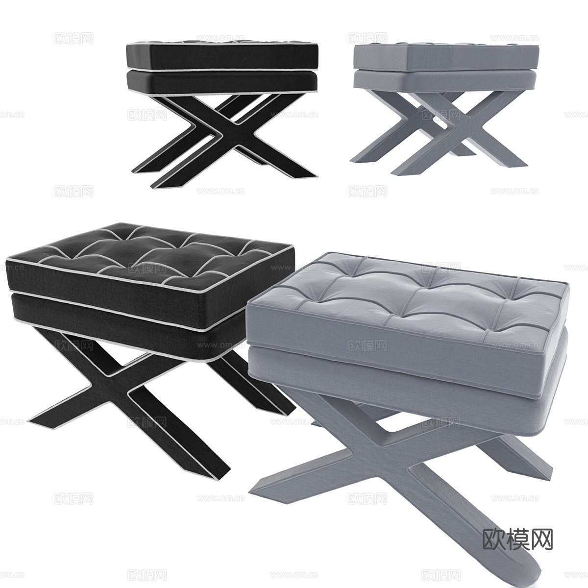 Eichholtz 科尔多瓦脚凳3d模型