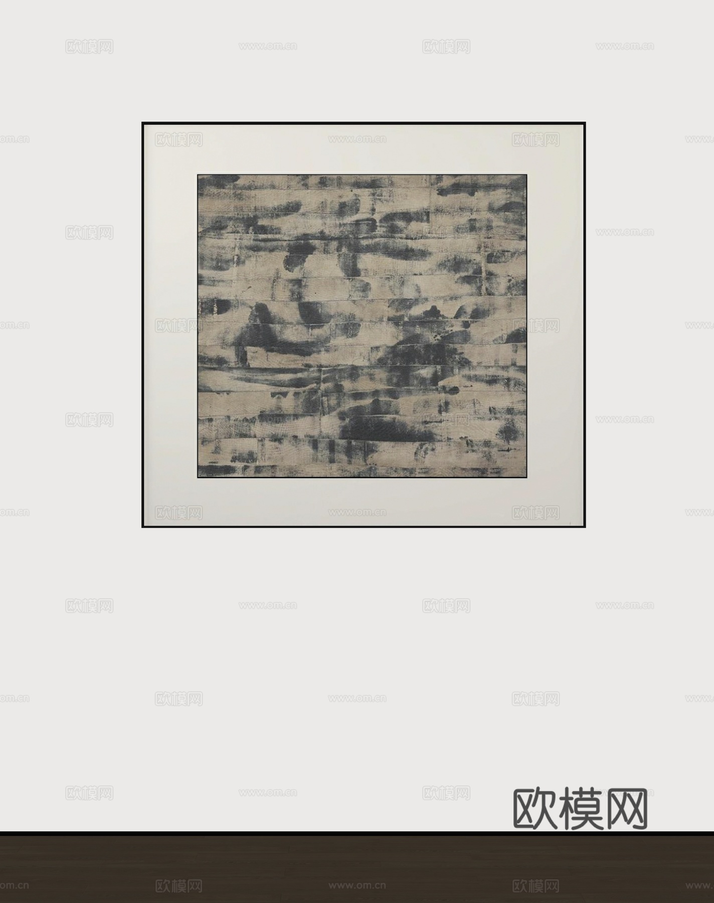 现代抽象装饰挂画su模型
