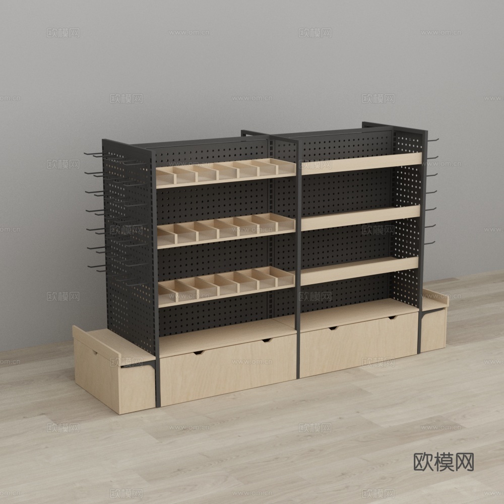 渔具中岛货架3d模型