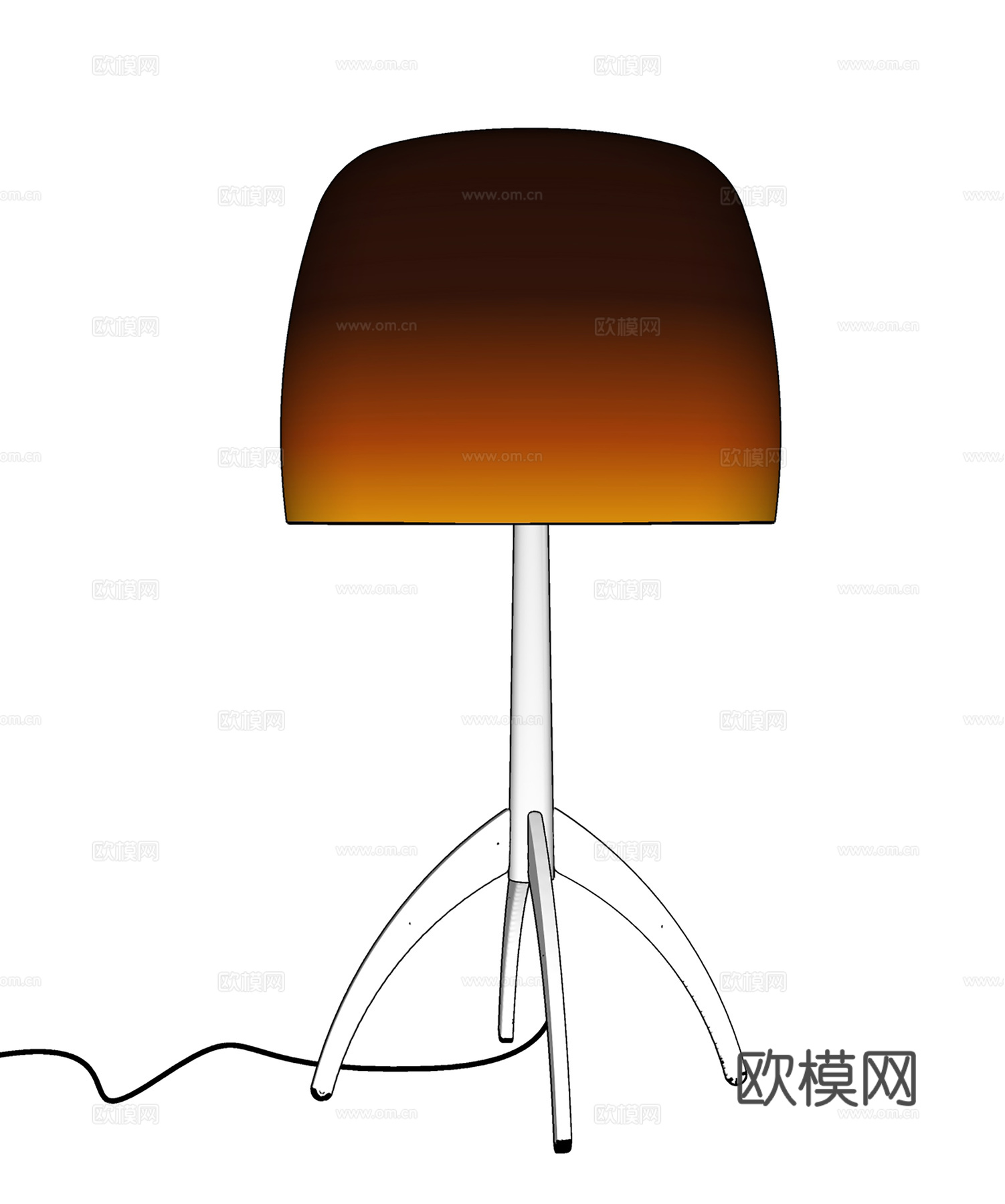 现代台灯 创意台灯 简易小型台灯su模型
