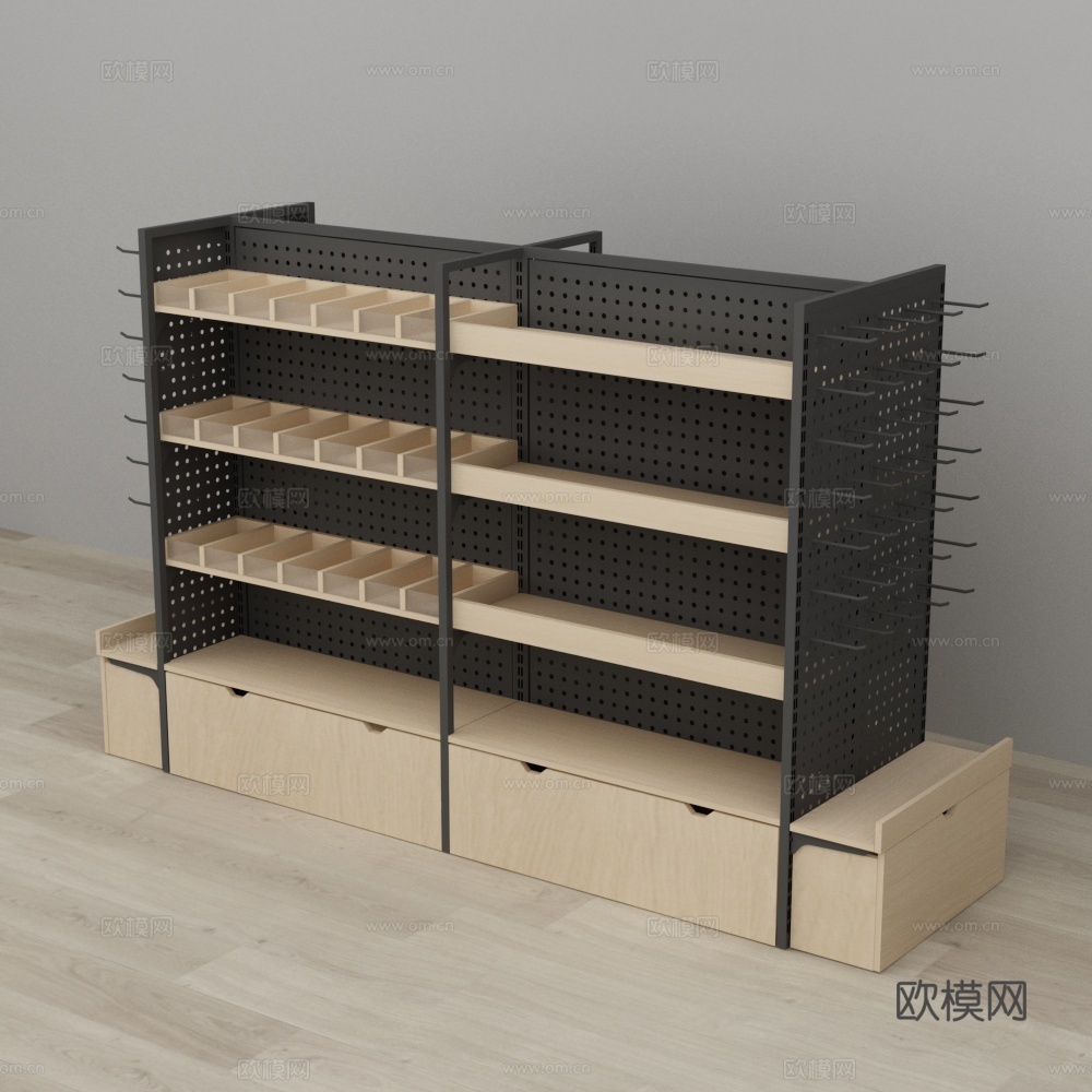 渔具中岛货架3d模型