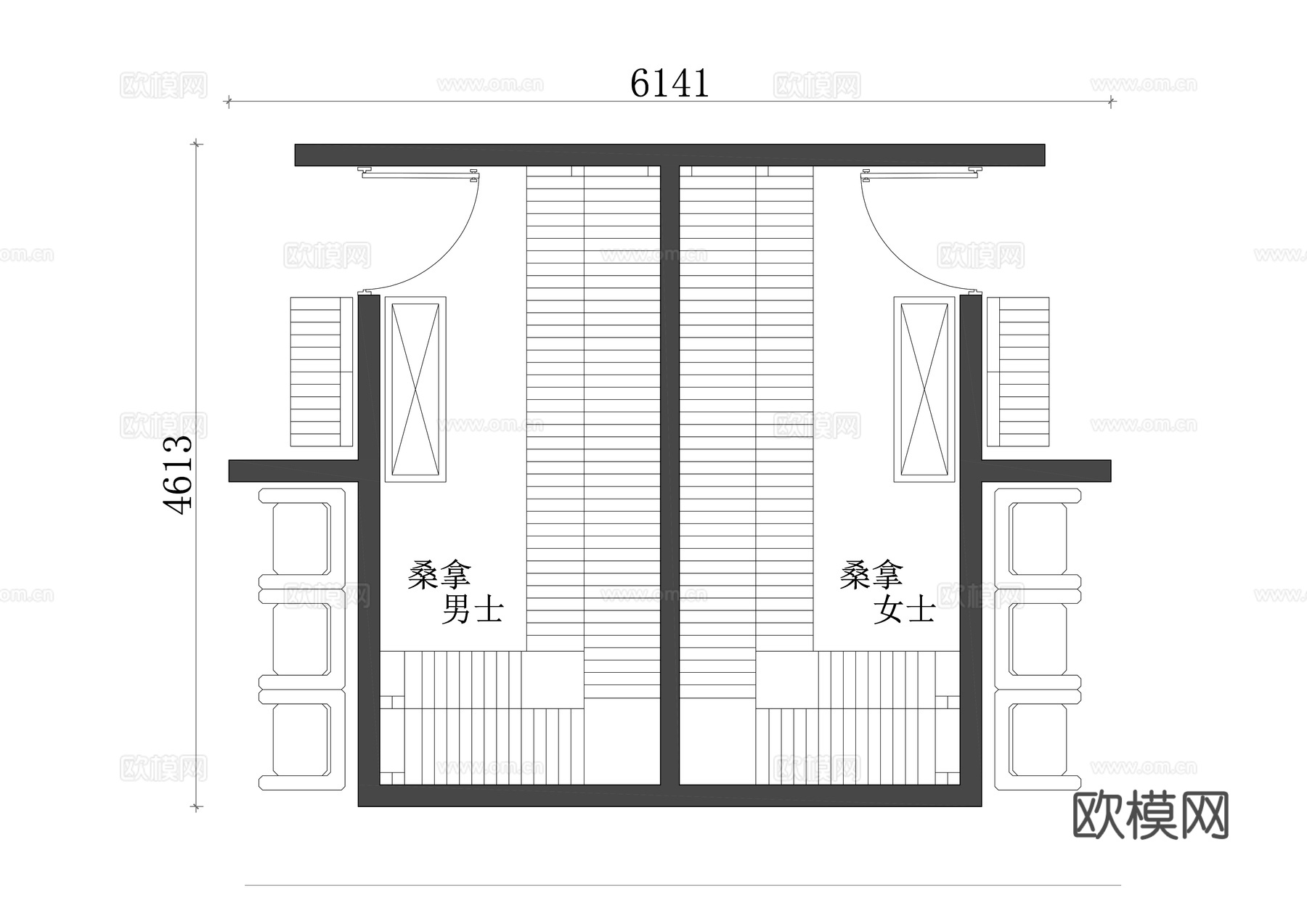 桑拿房平面 桑拿房布局图 桑拿室设计图 汗蒸房规划图 休闲桑cad施工图