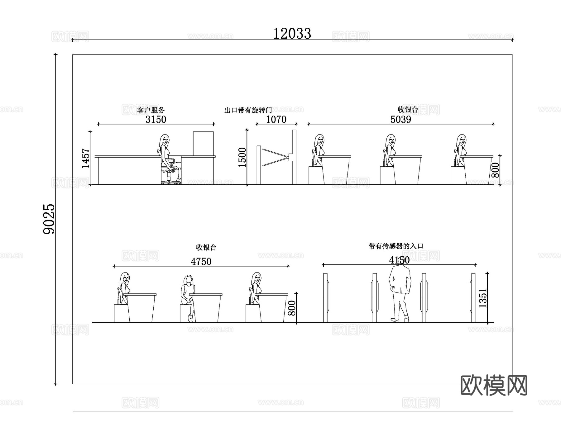 商业家具设计图 商业家具布局图 商业空间家具图 家具设计效果cad施工图