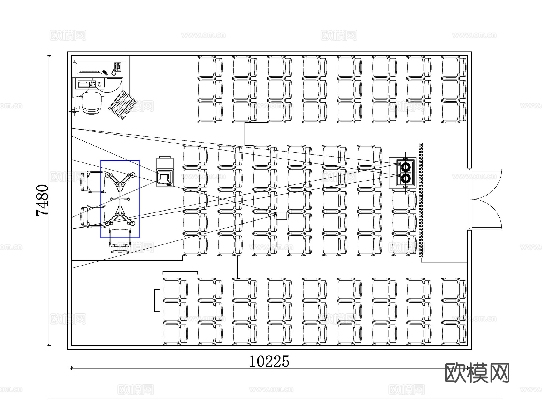 会议室平面 会议室布局图 会议室设计图 会议空间规划 会议室cad施工图