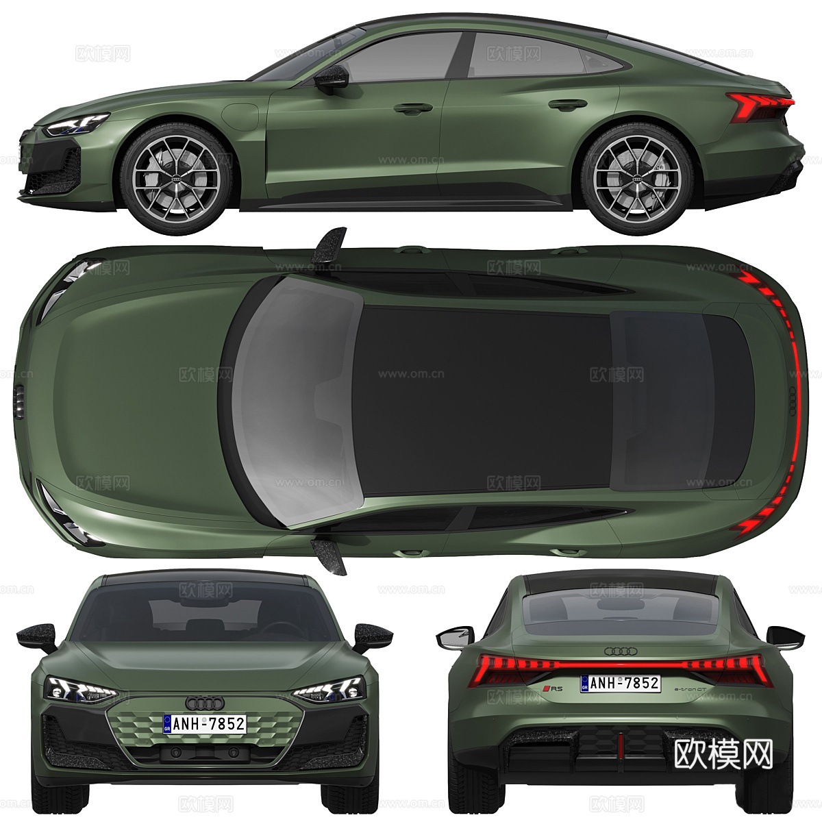 奥迪 RS e-tron GT 性能 2025 轿跑3d模型