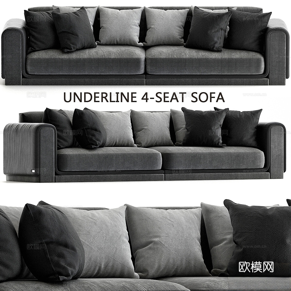 罗奇博伊斯 UNDERLINE 4人沙发3d模型