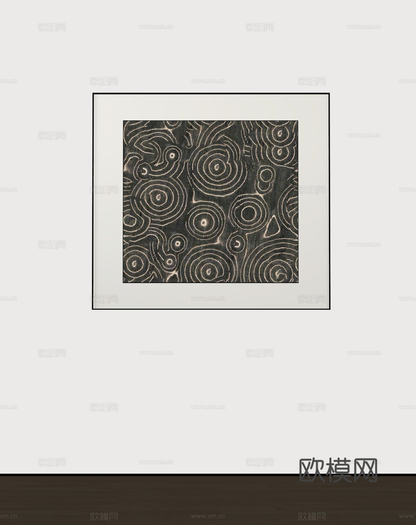 现代抽象挂画su模型