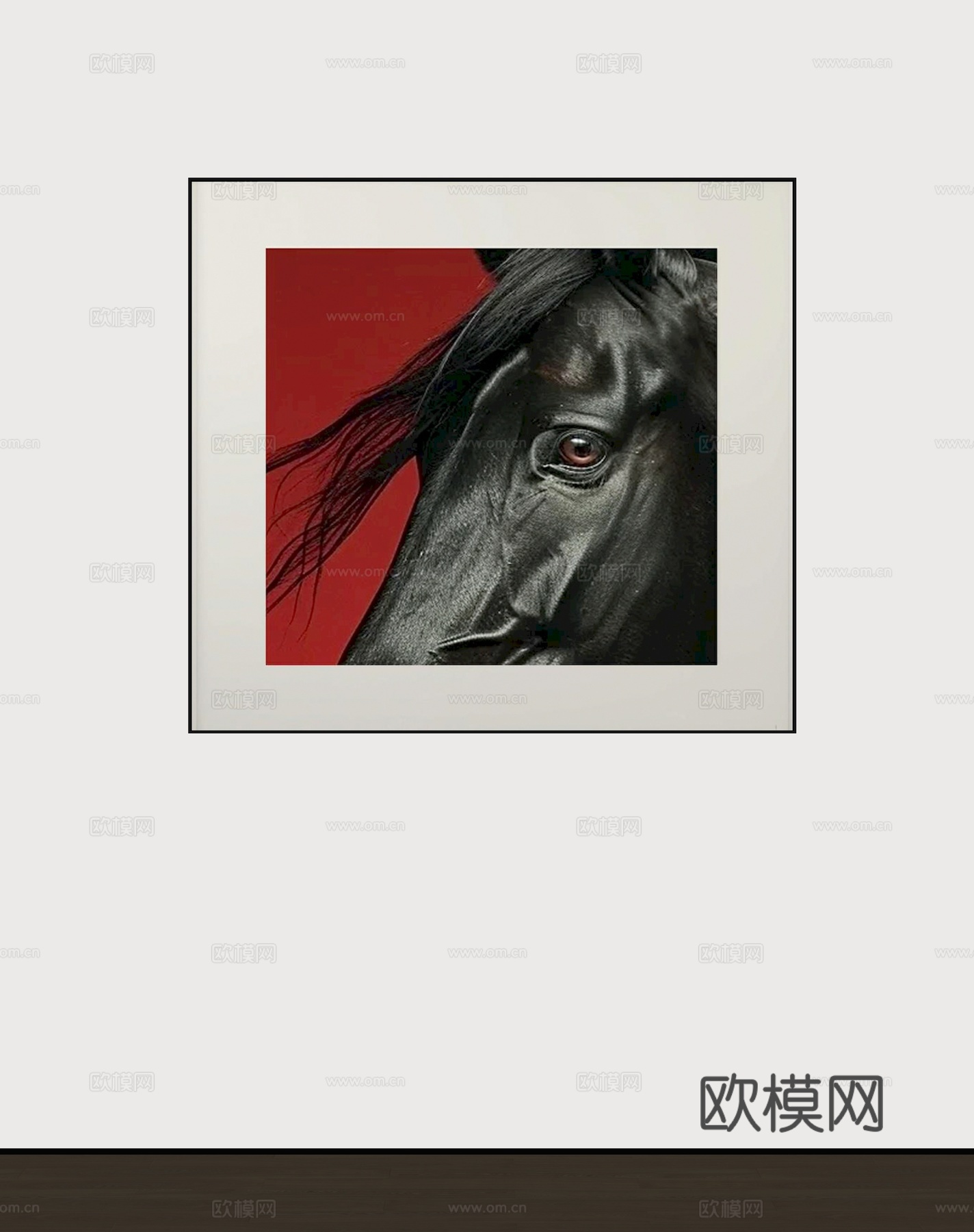 现代动物装饰挂画su模型