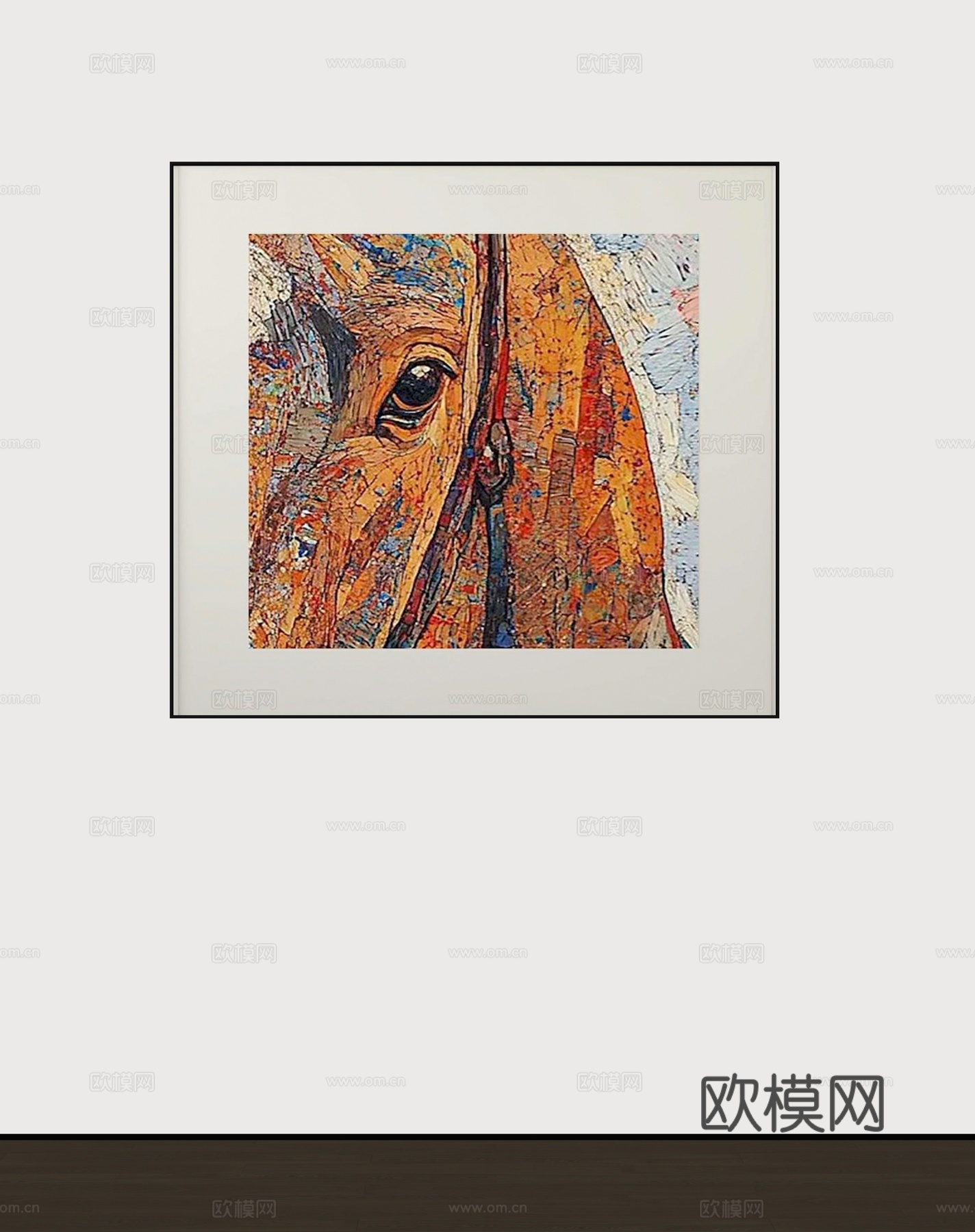 现代动物装饰挂画su模型