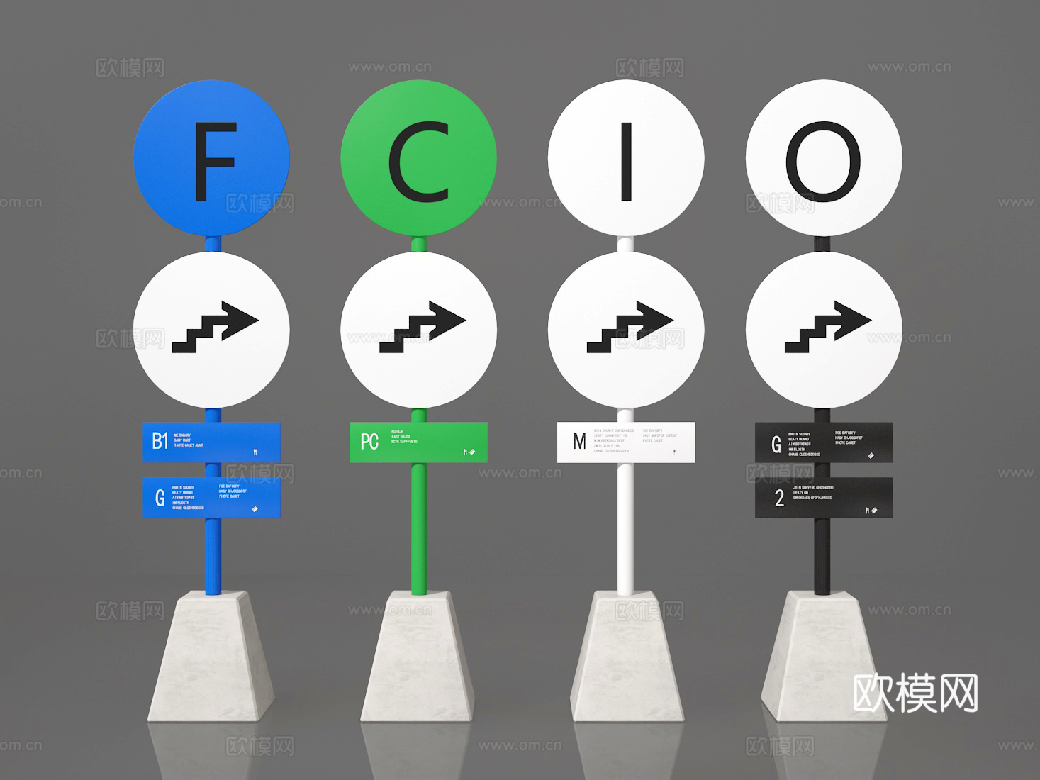 指示牌3d模型下载