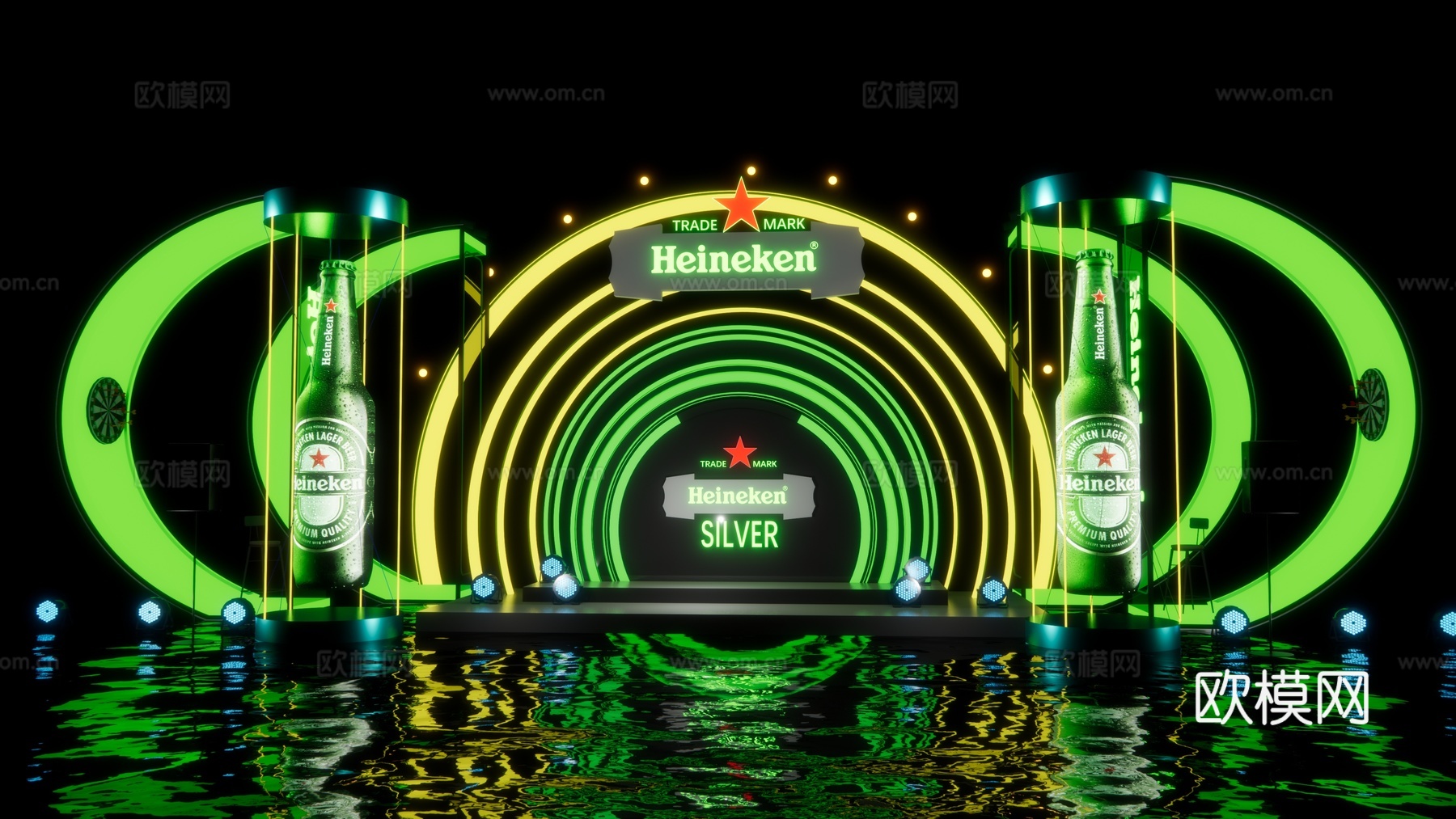 现代音乐啤酒节美陈su模型
