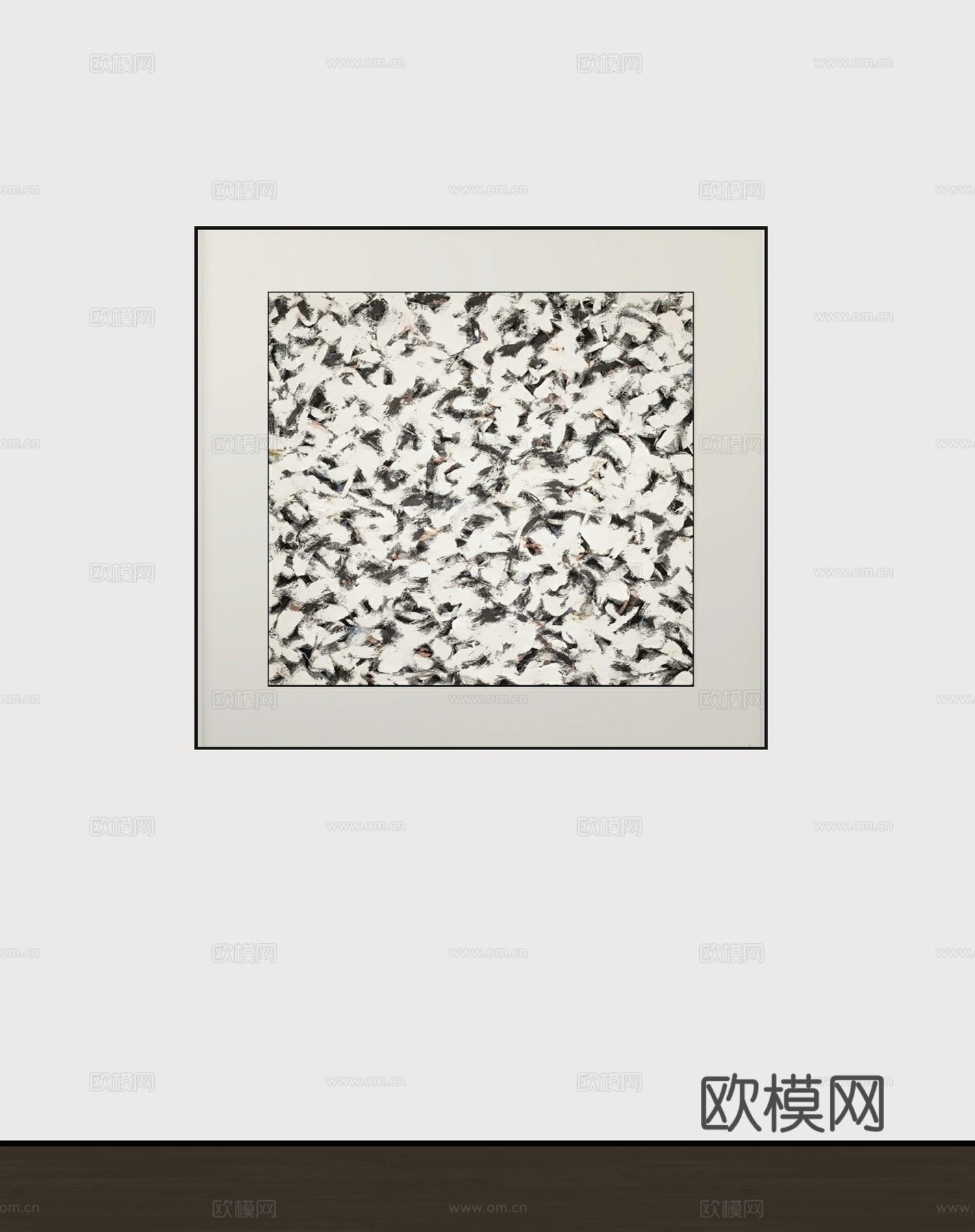 现代抽象挂画su模型