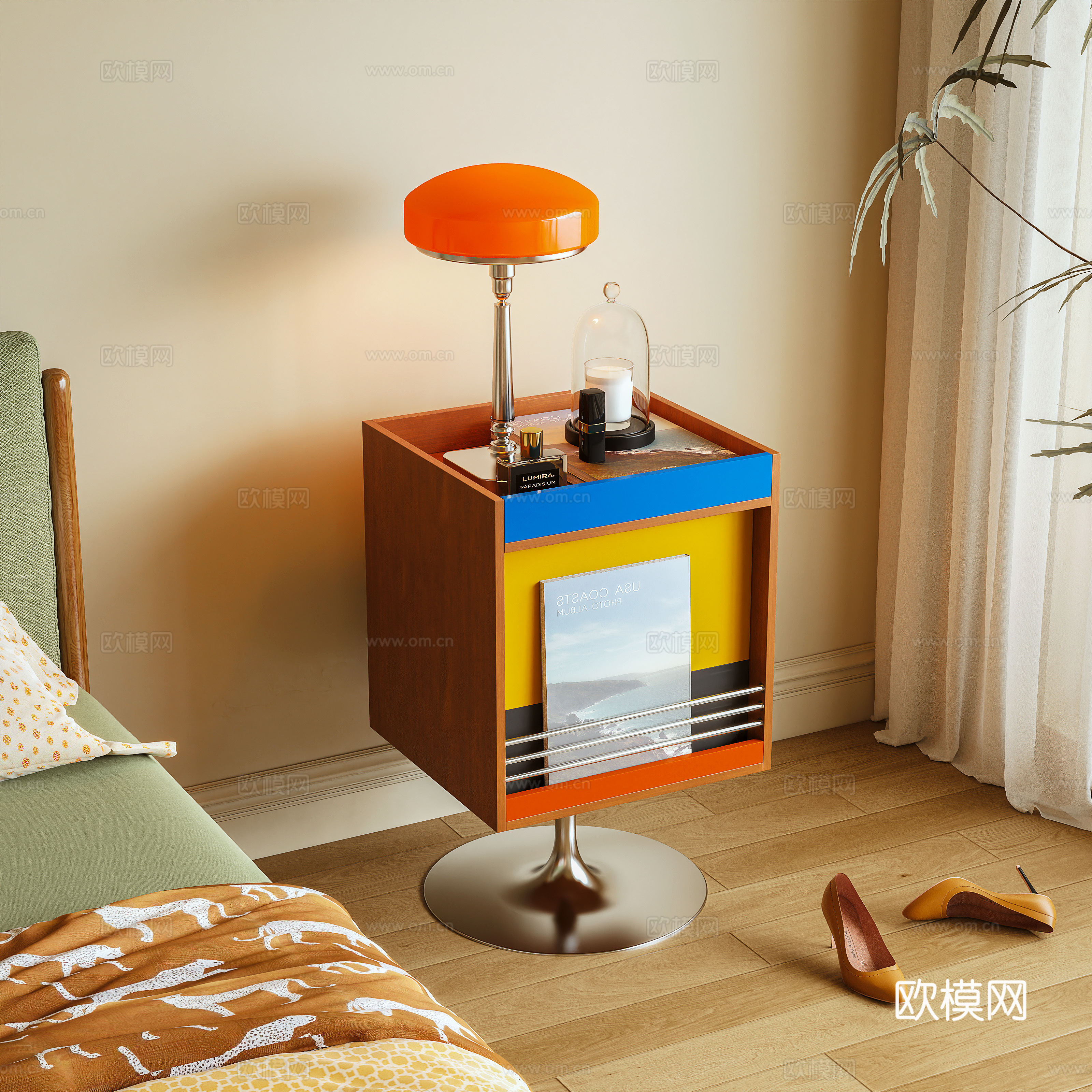 床头柜 边柜 孟菲斯3d模型