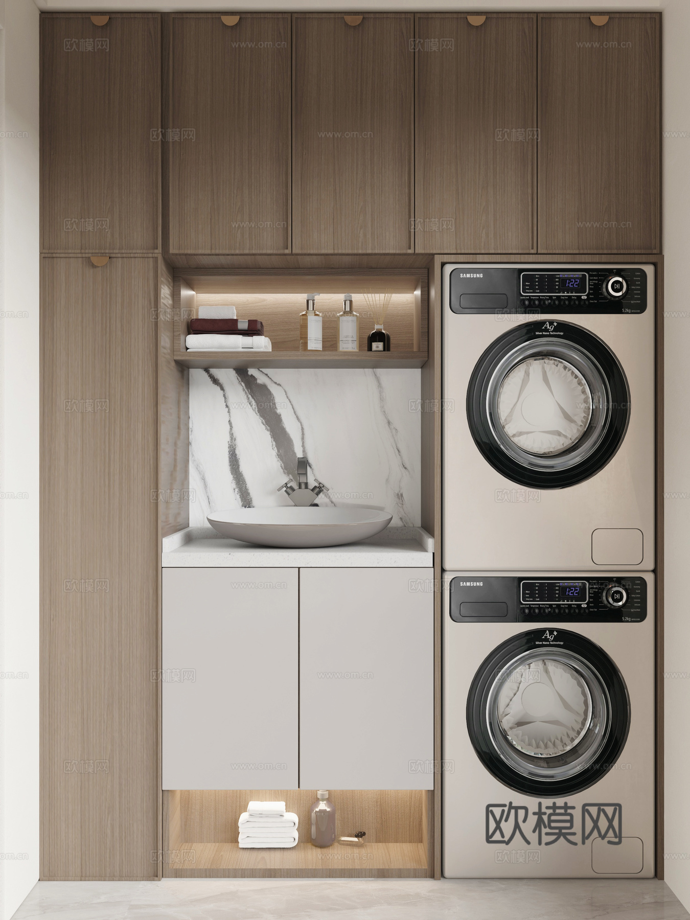 新中式阳台柜3d模型下载