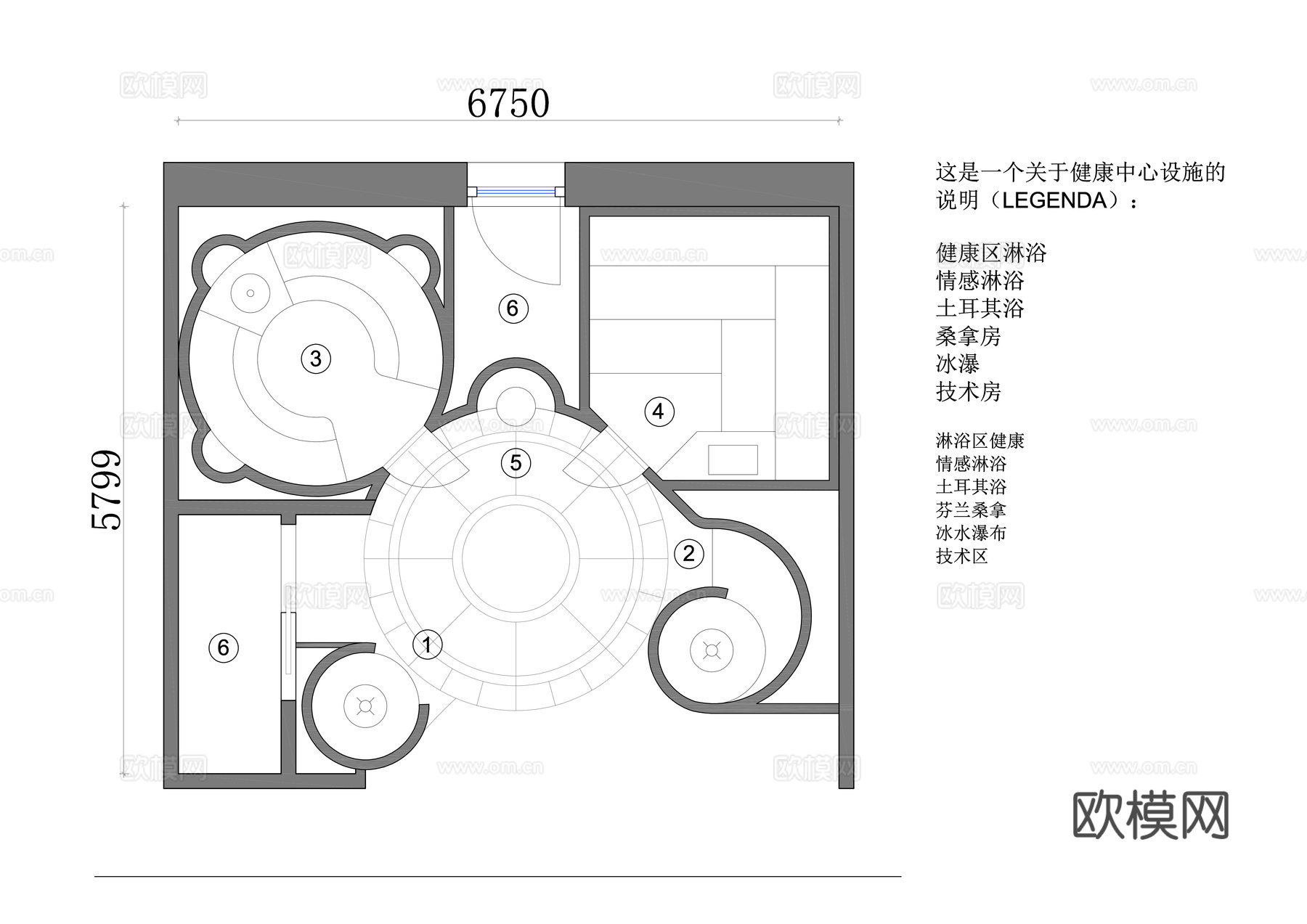 健康护理中心 护理中心 保健中心 医疗护理站 健康管理中心cad施工图