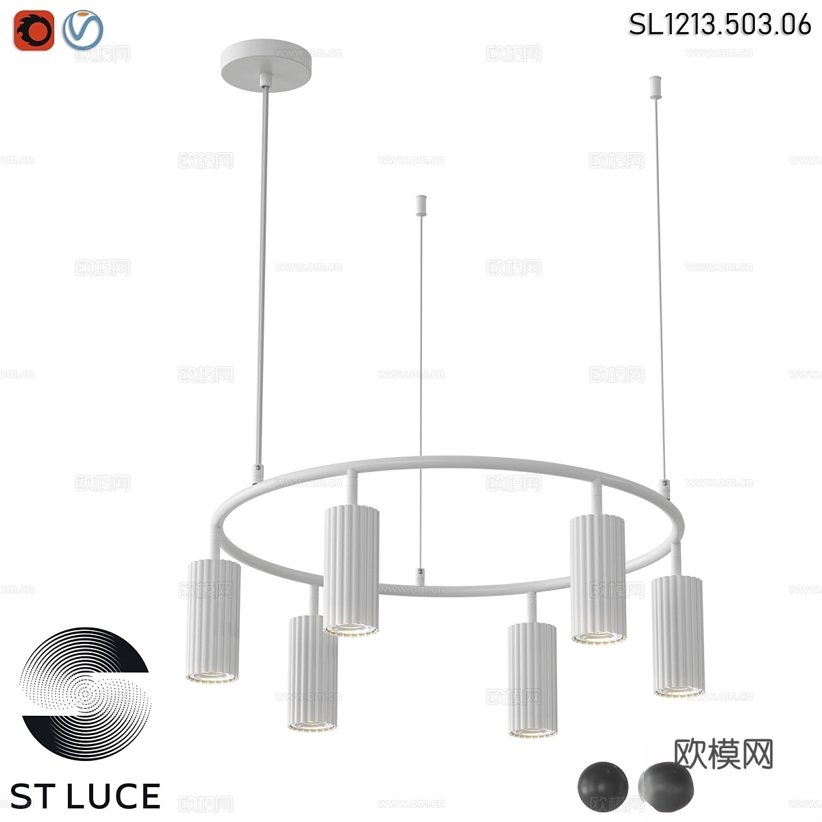 SL1213.503.06 吊灯 ST-Luce OM3d模型