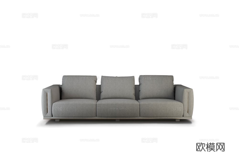 LONGHI 三人沙发3d模型下载（渲染图1）
