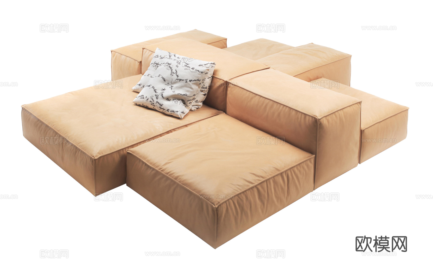 LIVING DIVANI 拼接沙发3d模型下载（渲染图7）