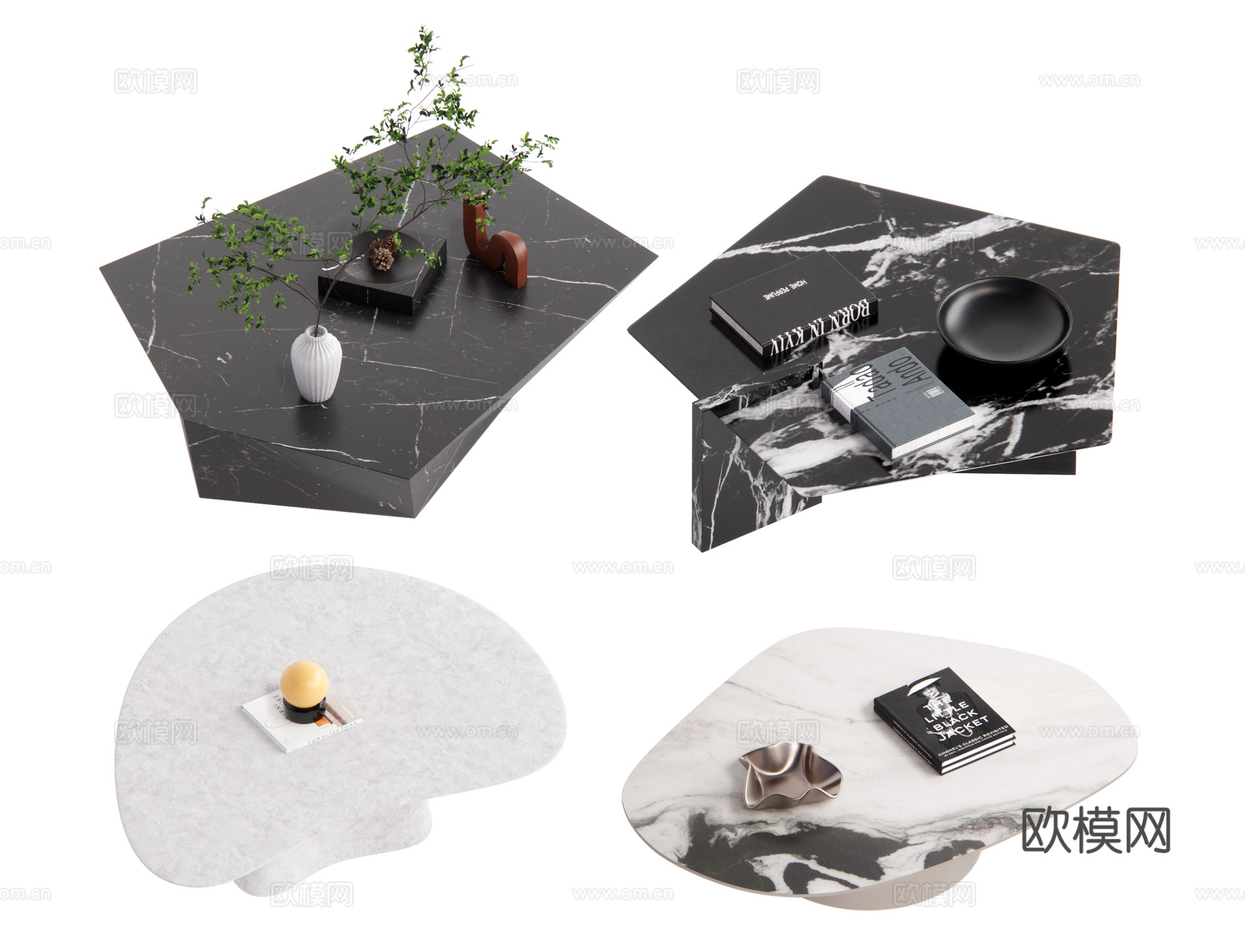 现代茶几 异形茶几su模型
