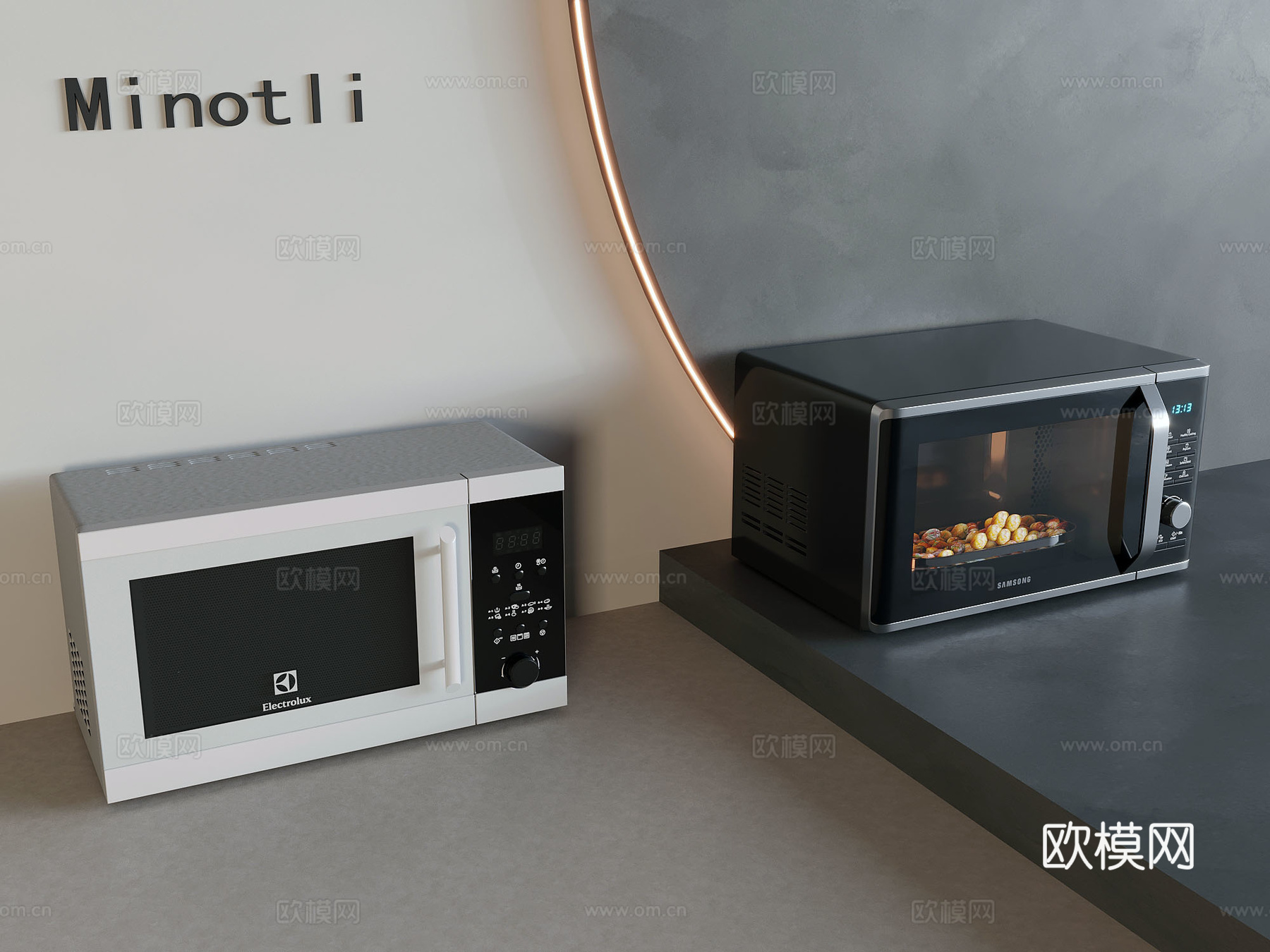 家用微波炉su模型
