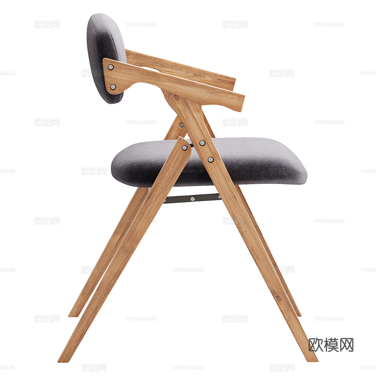 现代意式 ZHEDYI 餐厅椅3d模型下载（渲染图3）