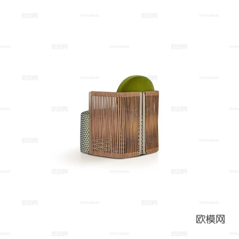 LUXENCE 原木单人沙发3d模型下载（渲染图6）