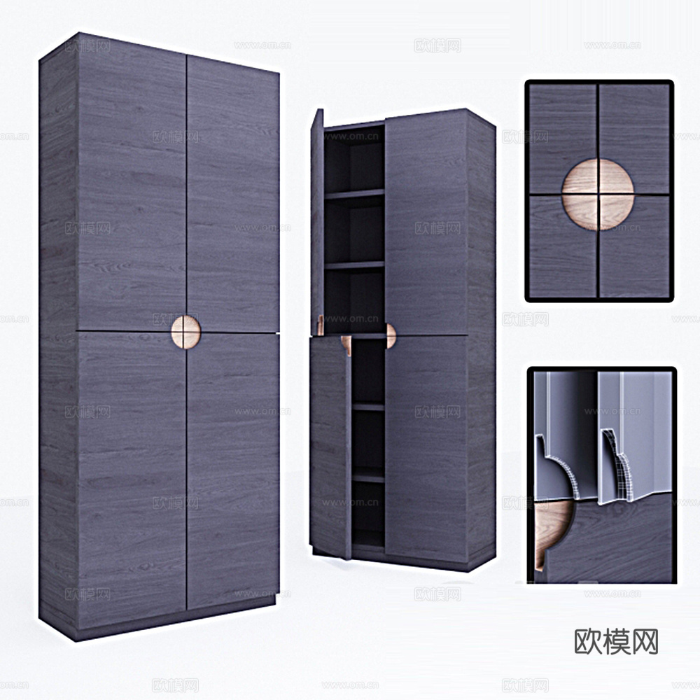 日式衣柜柜子大衣柜3d模型