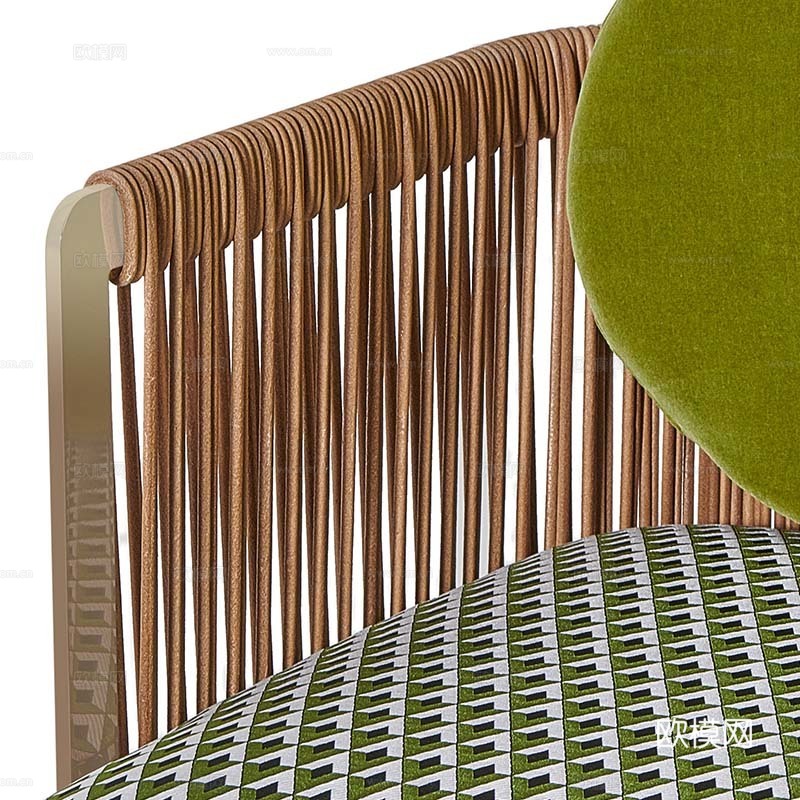 LUXENCE 原木单人沙发3d模型下载（渲染图3）