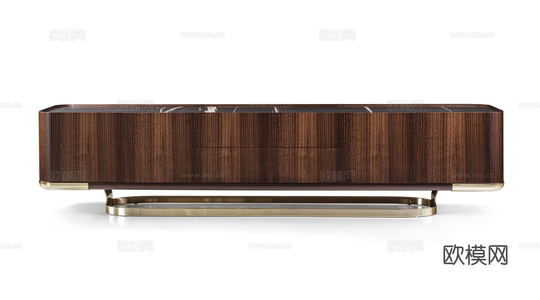 LONGHI 轻奢电视柜3d模型下载（渲染图1）