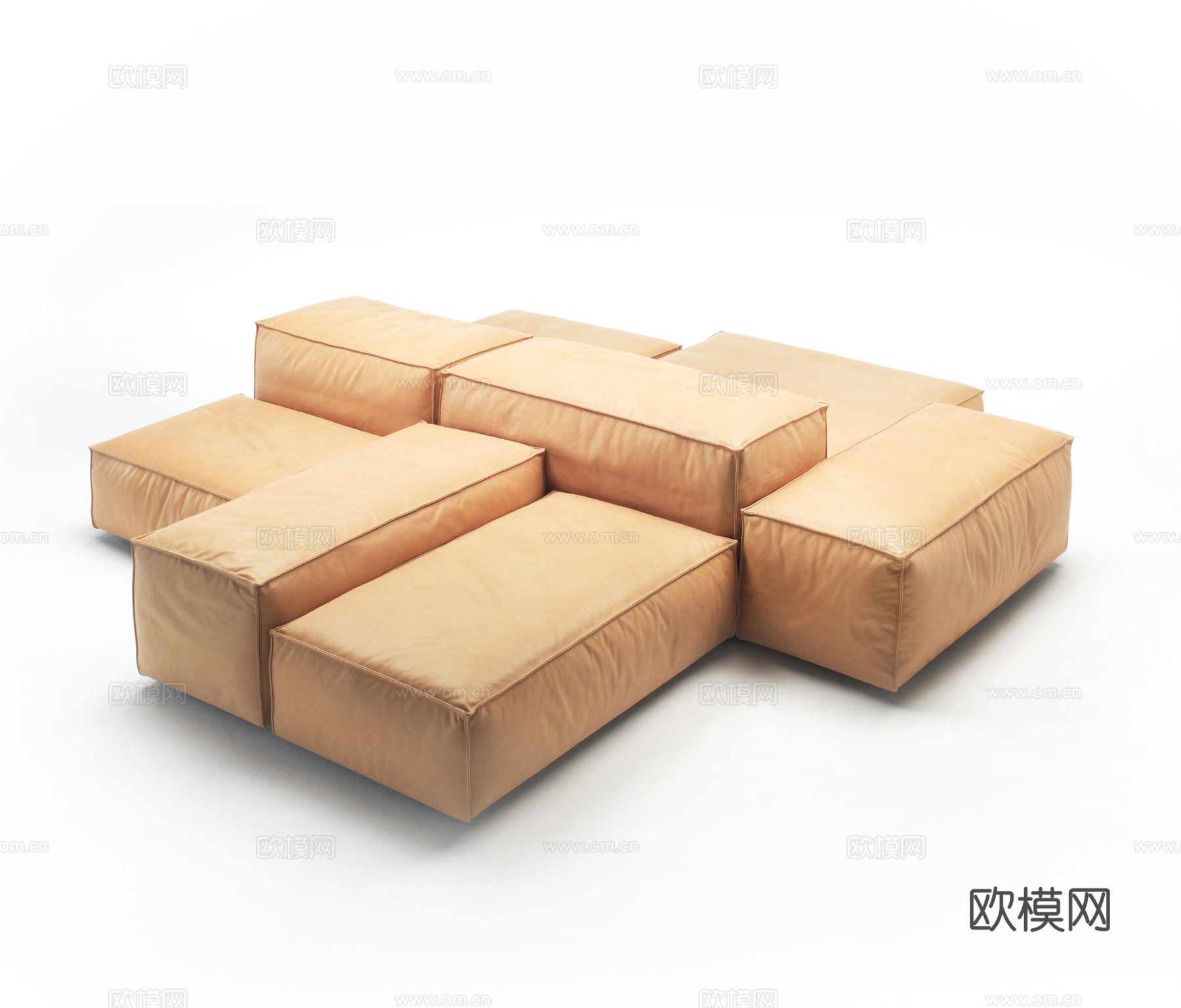 LIVING DIVANI 拼接沙发3d模型下载（渲染图3）