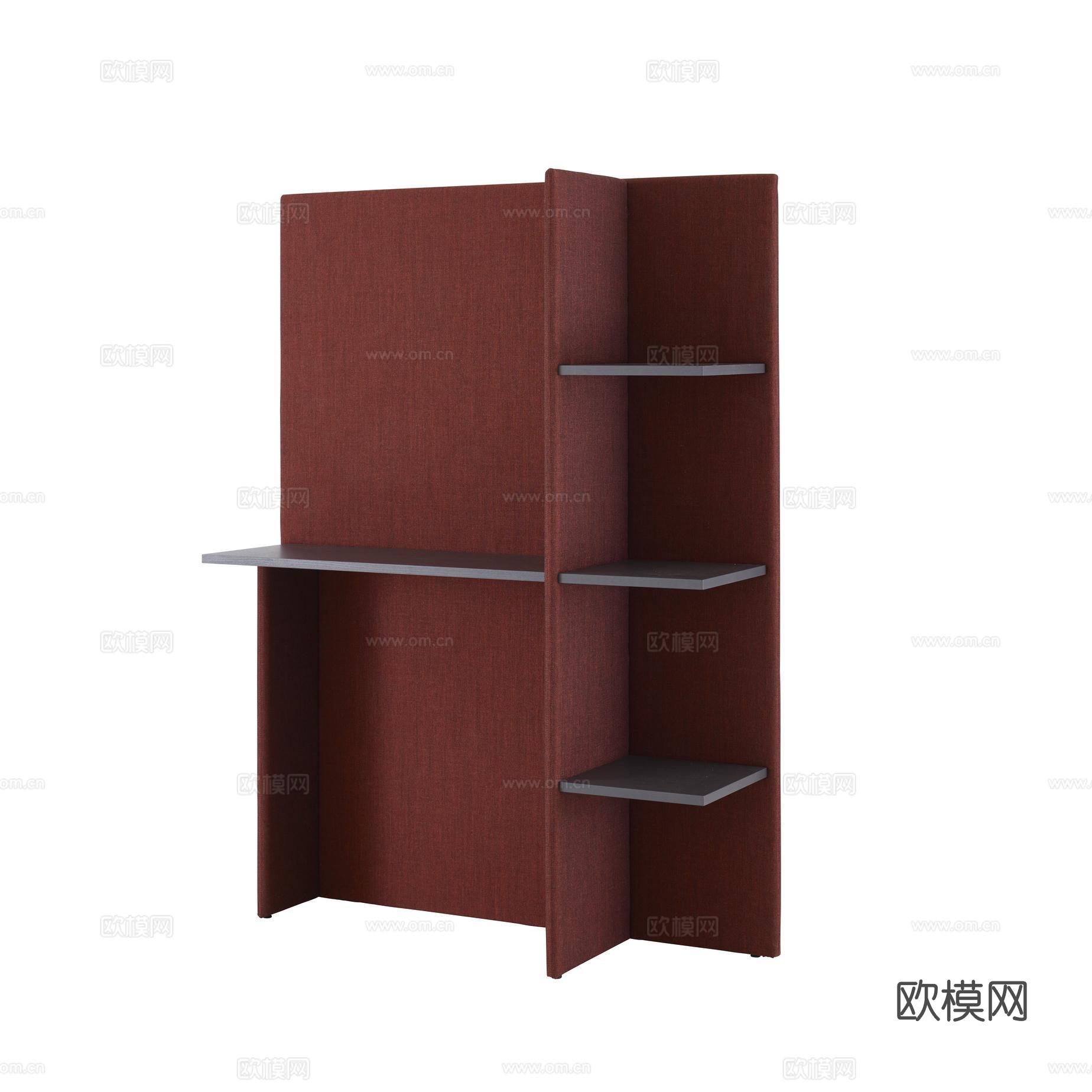 ligne roset 书桌书柜一体6d模型下载（渲染图3）