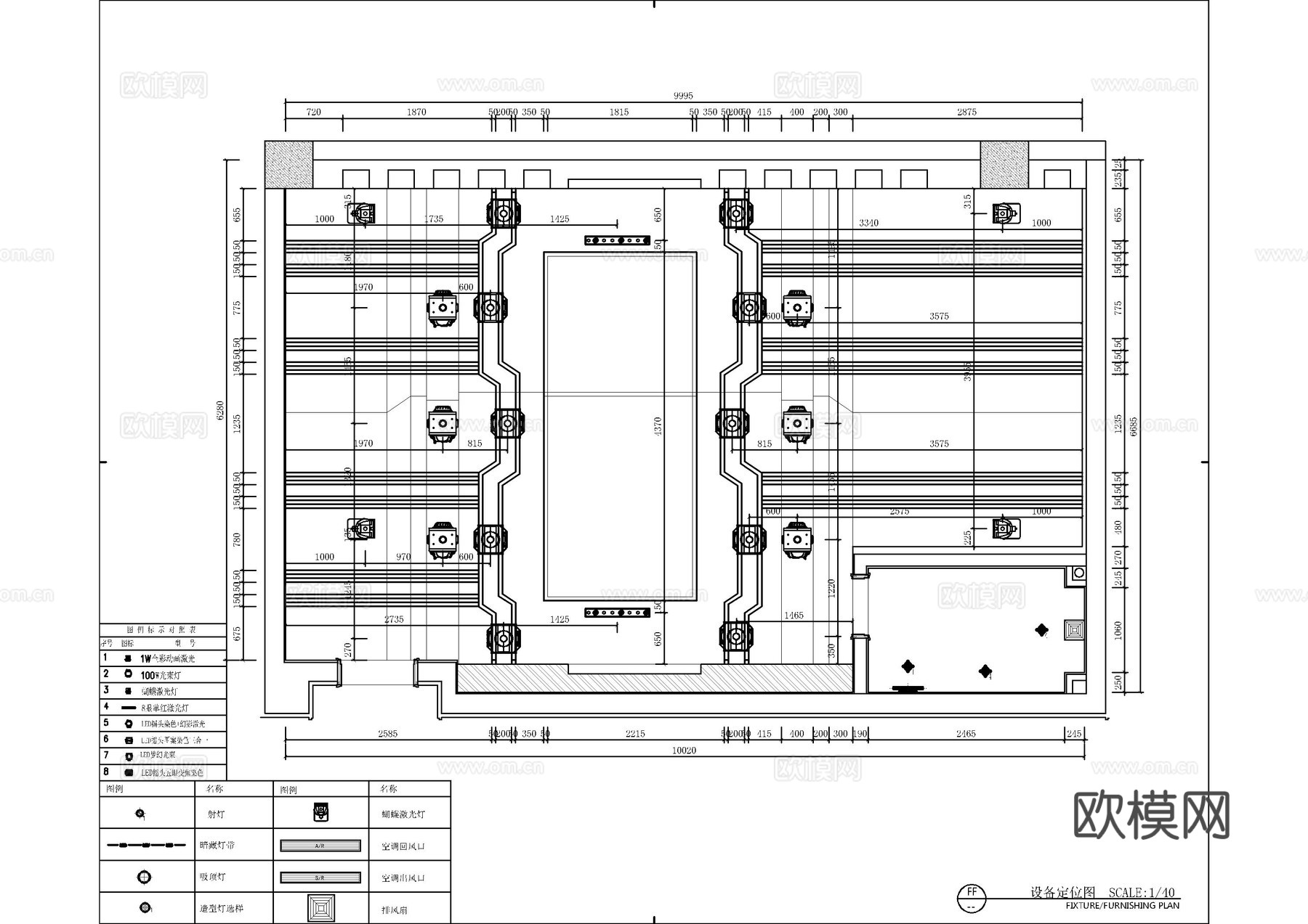 总统包KTV施工图cad施工图