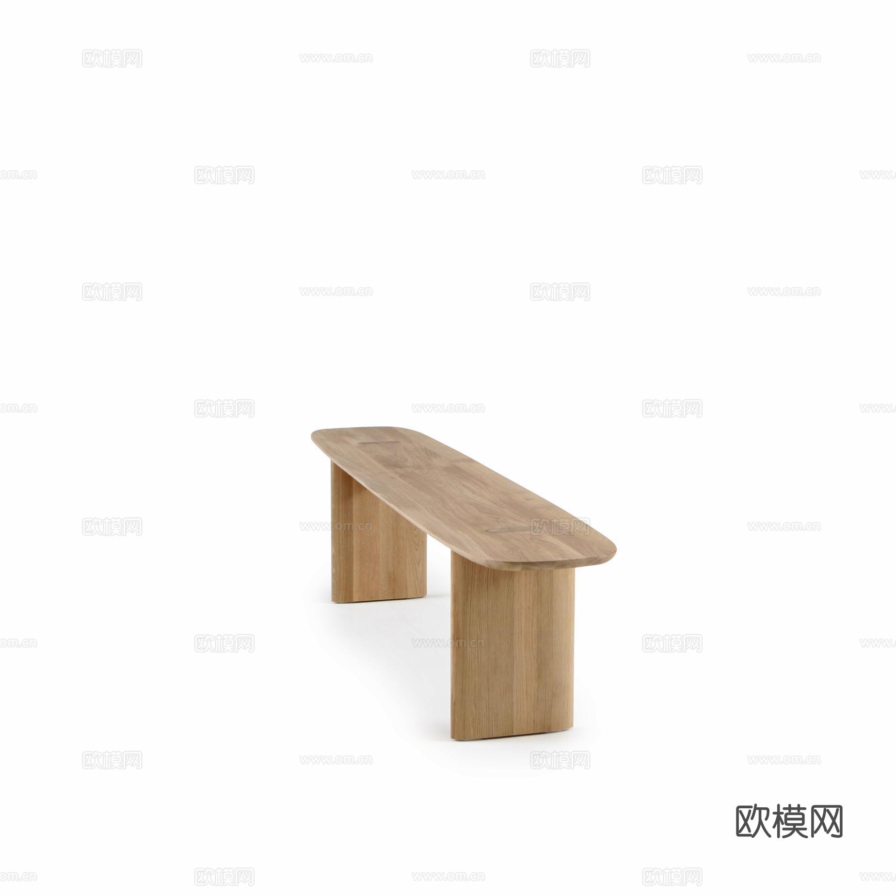 ligne roset 原木风边几3d模型下载（渲染图6）
